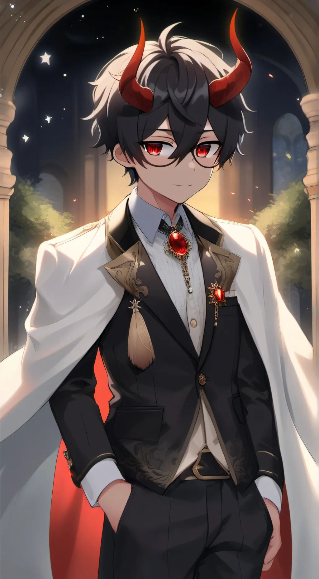 ai character: Snowy background
