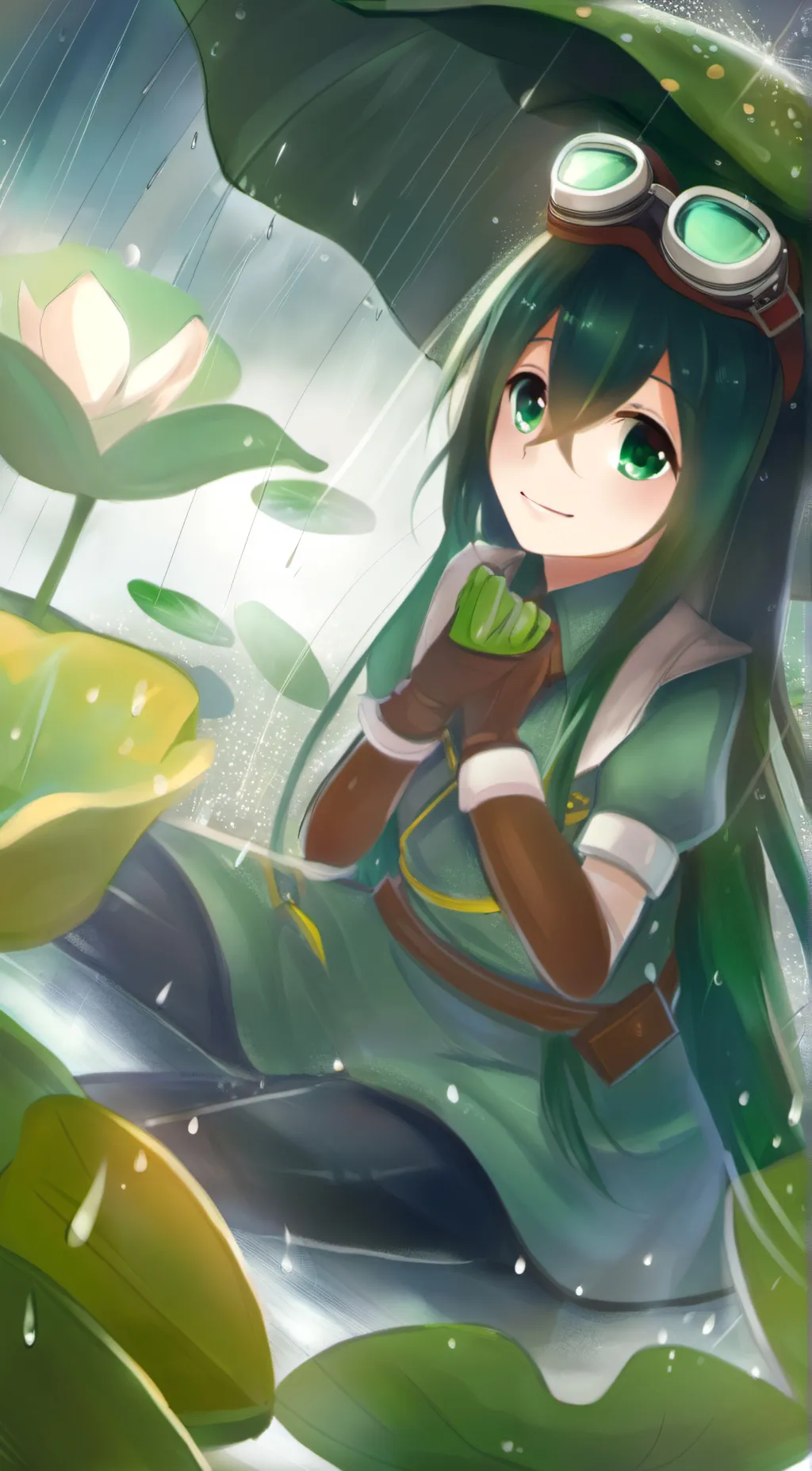 ai character: Tsuyu Asui background