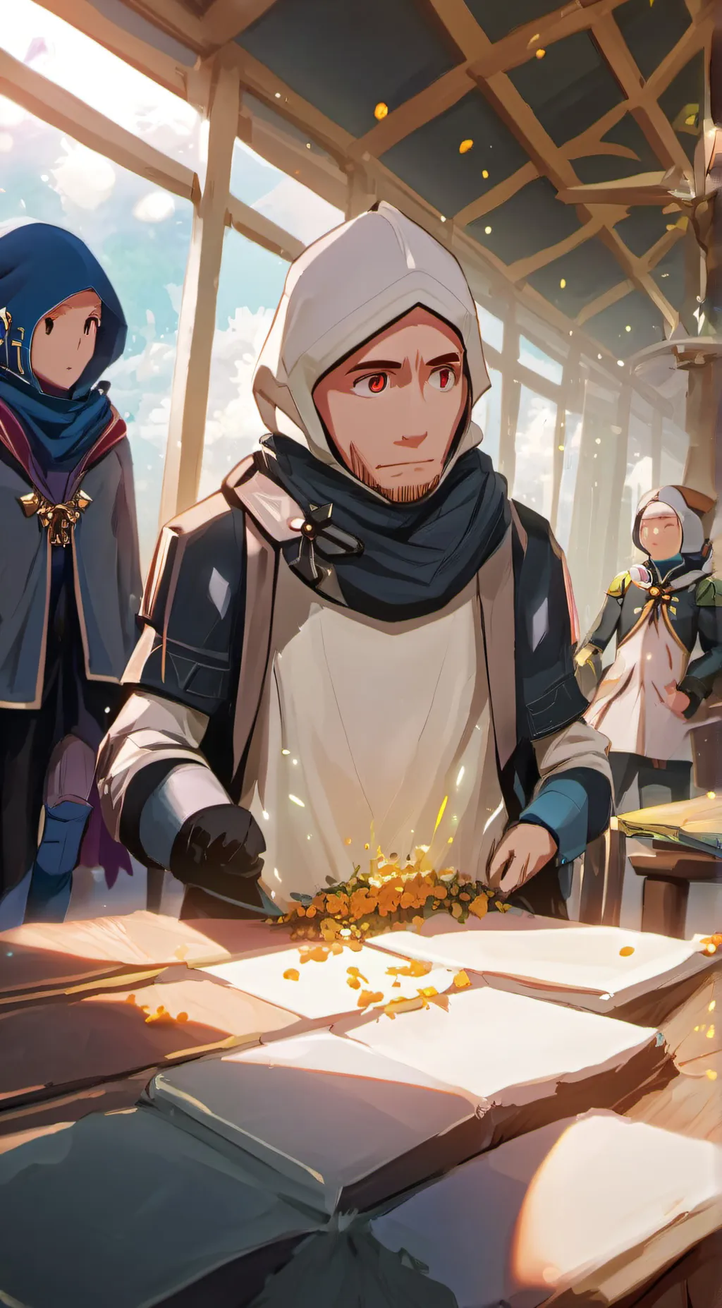 ai character: meme background