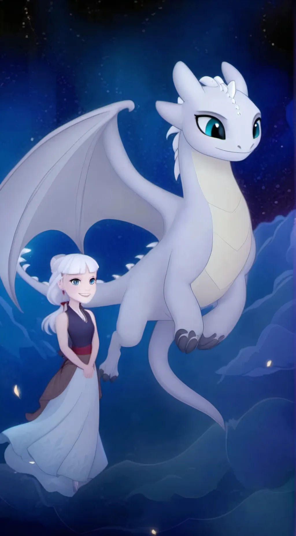 ai character: light fury  background