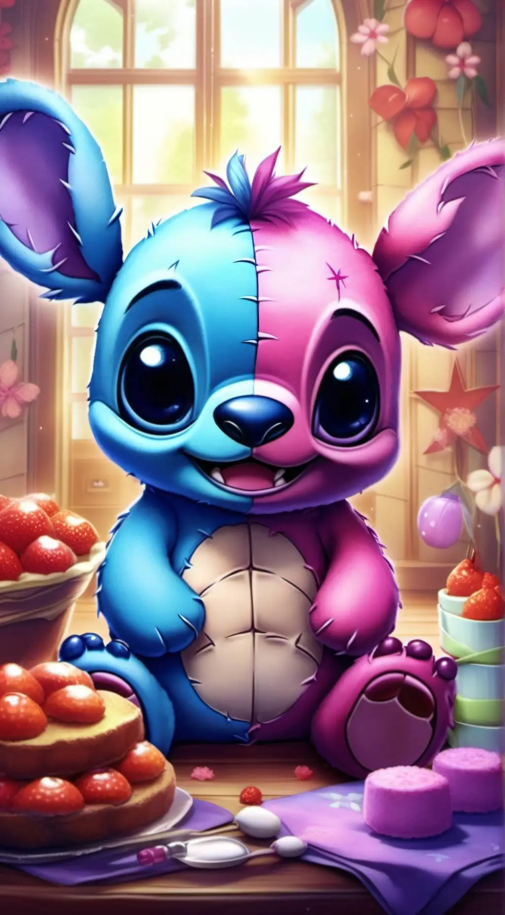 ai character: stich background