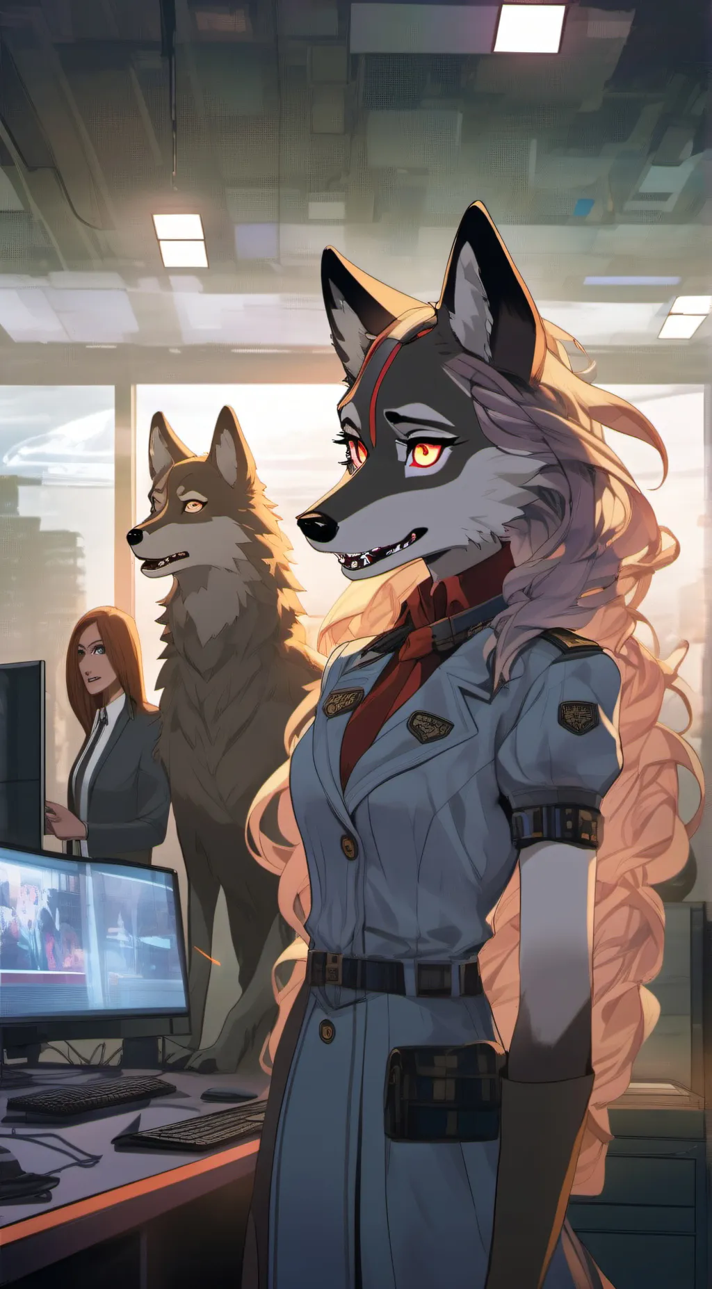 ai character: Roxanne wolf  background