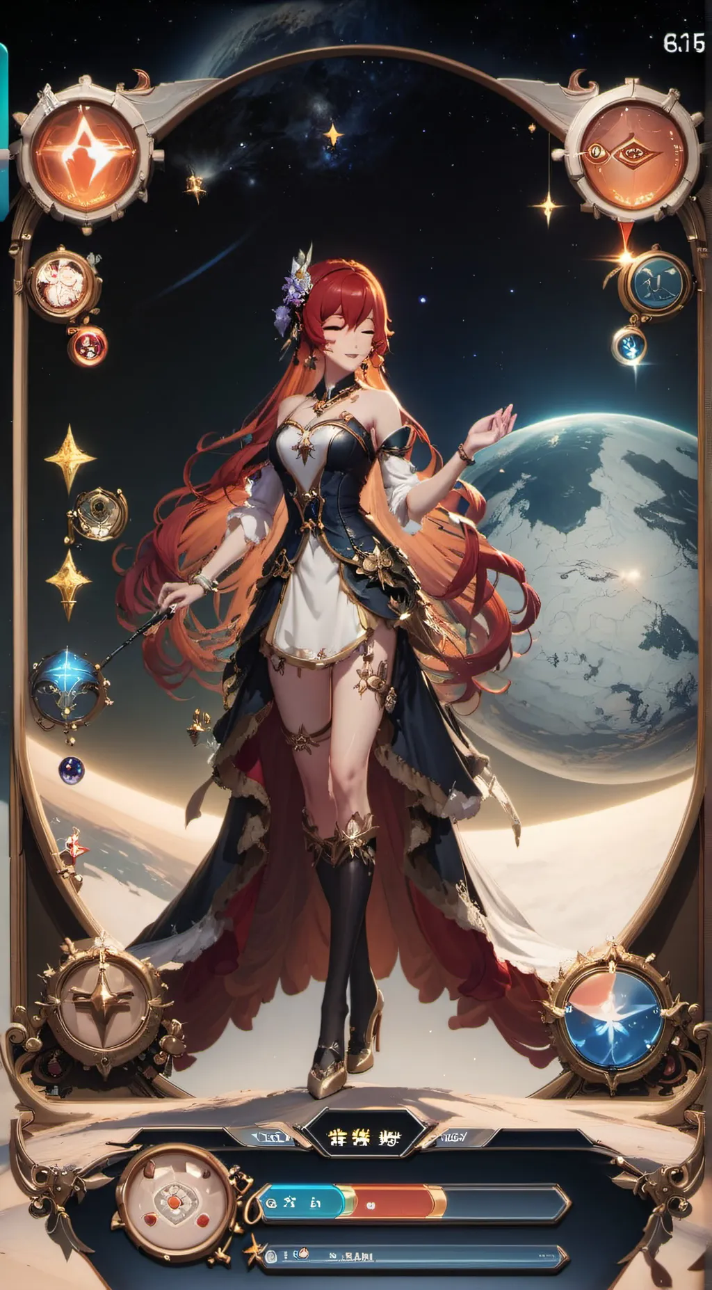 ai character: Aurora background