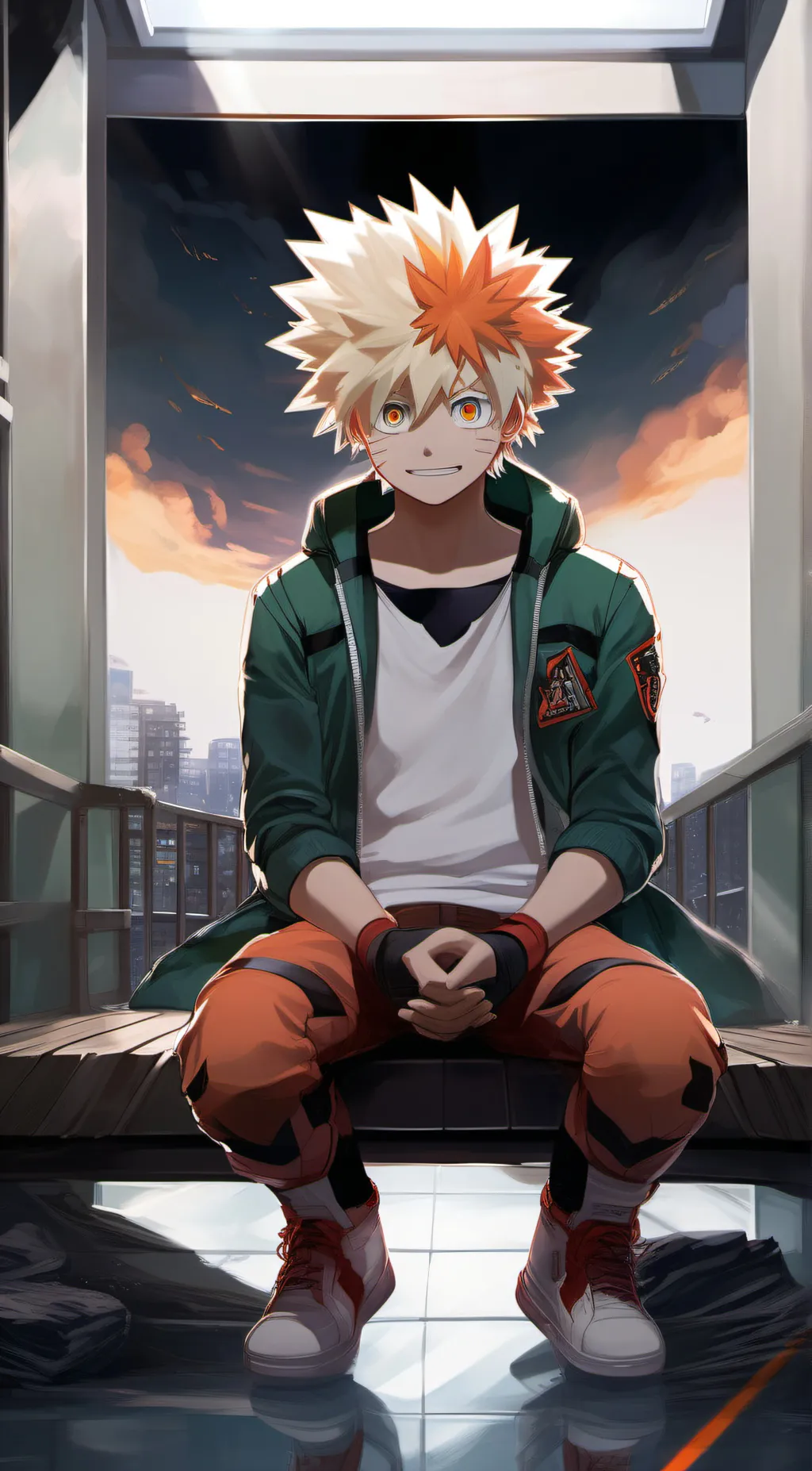ai character: Bakugo  background