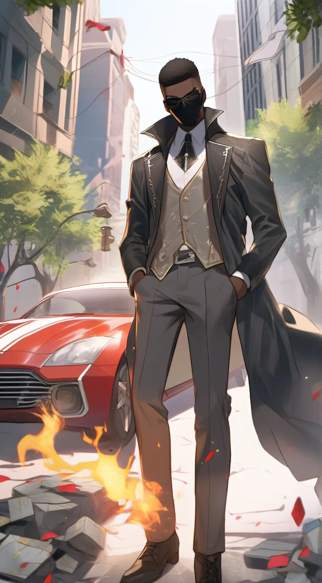 ai character: blacknoir background