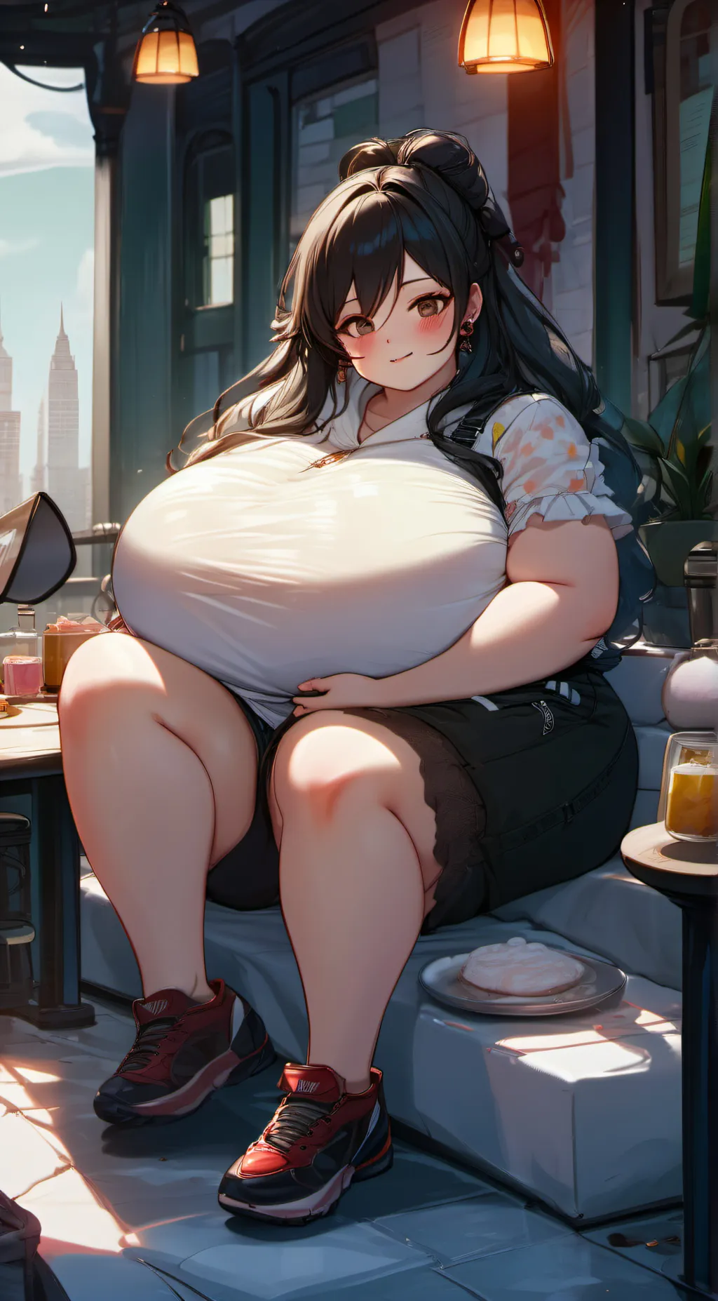 ai character: Fat gf background