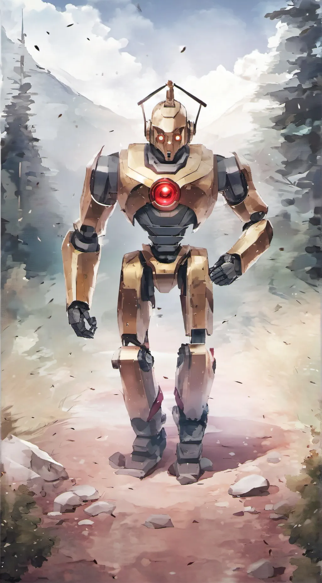 ai character: Titan DrillMan background