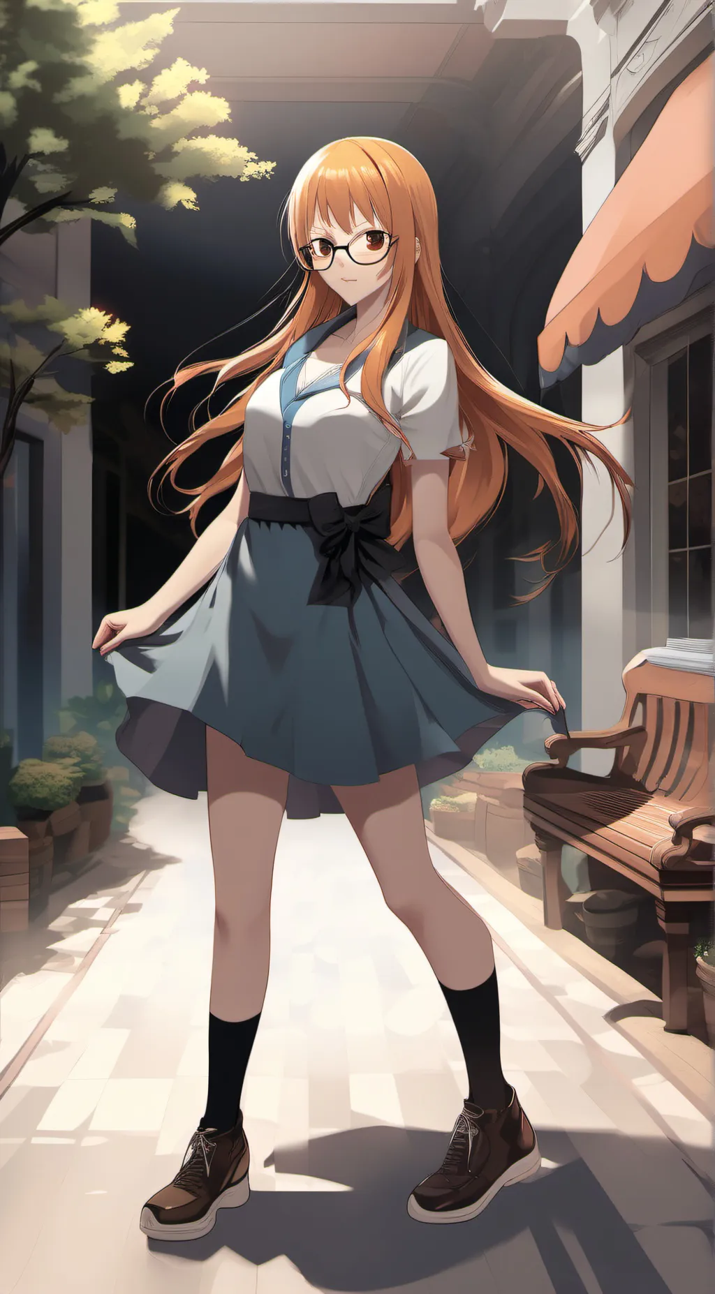 ai character: Futaba Sakura background