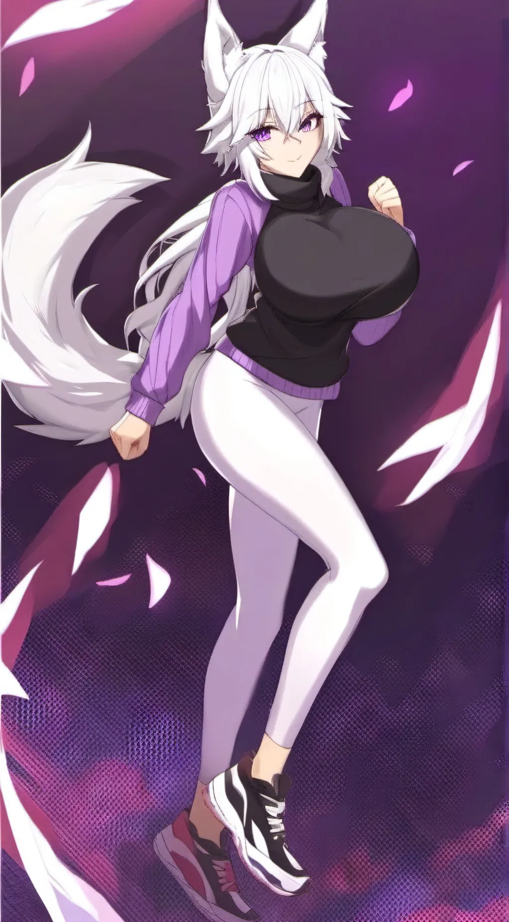 ai character: Violet  background