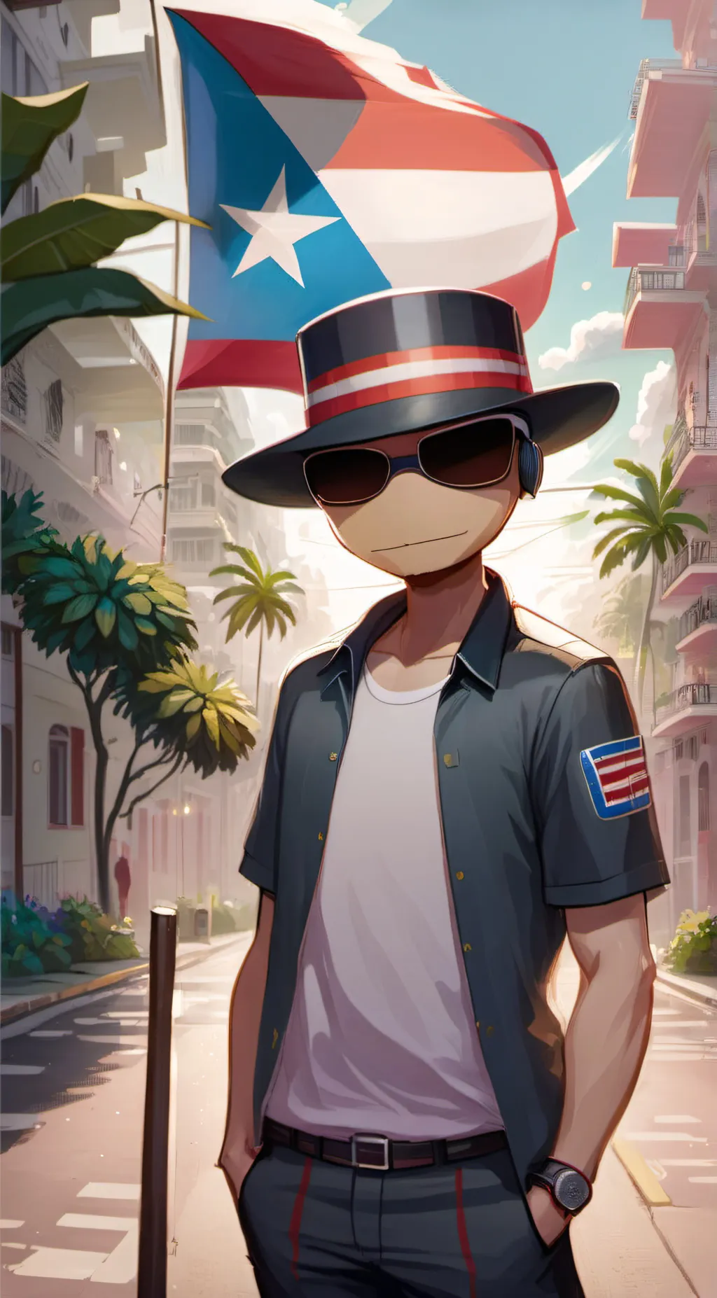 ai character: puerto rico background