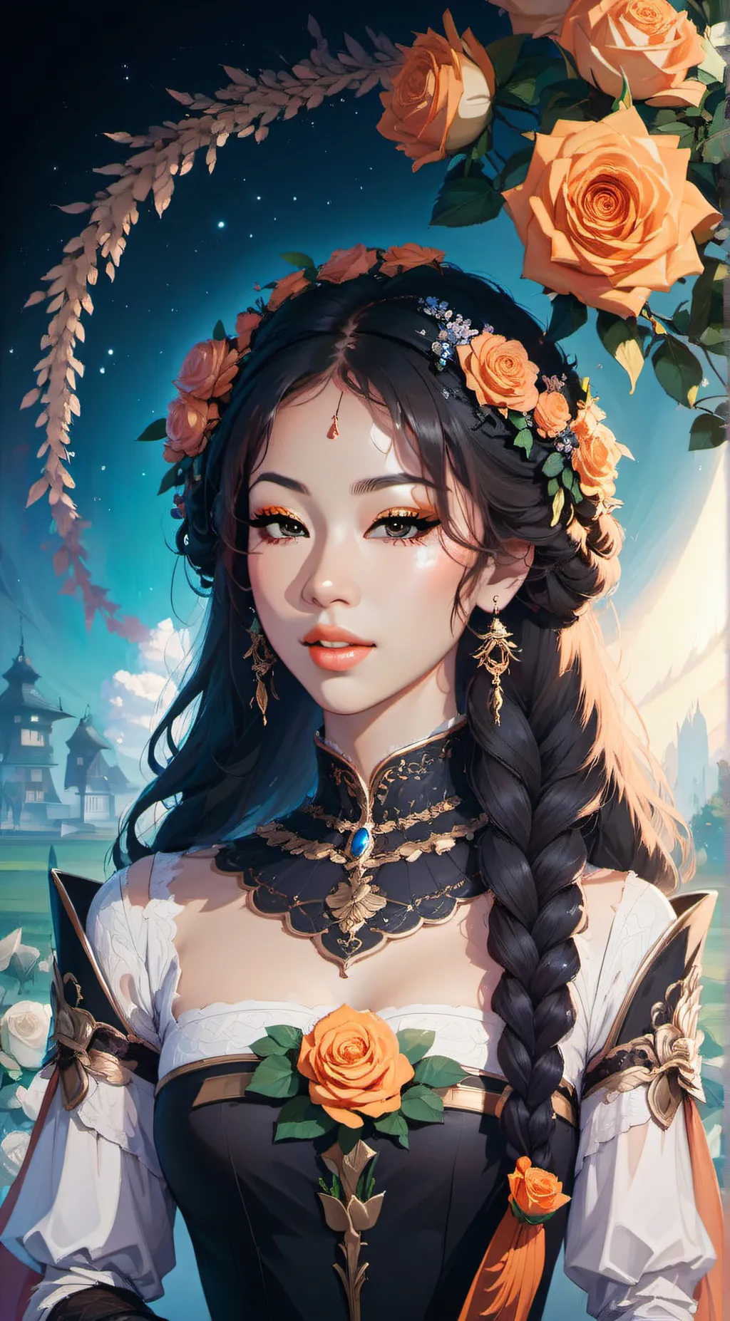 ai character: Rose background