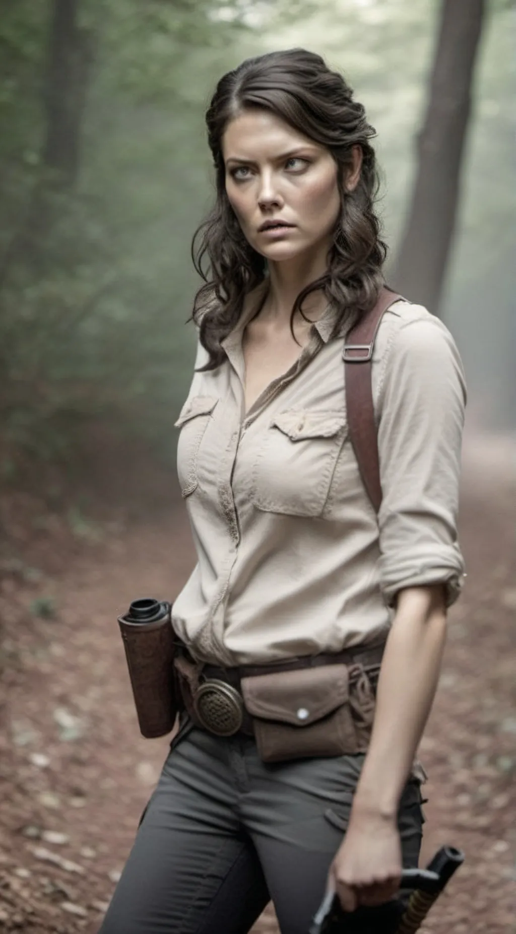 ai character: Maggie Rhee  background