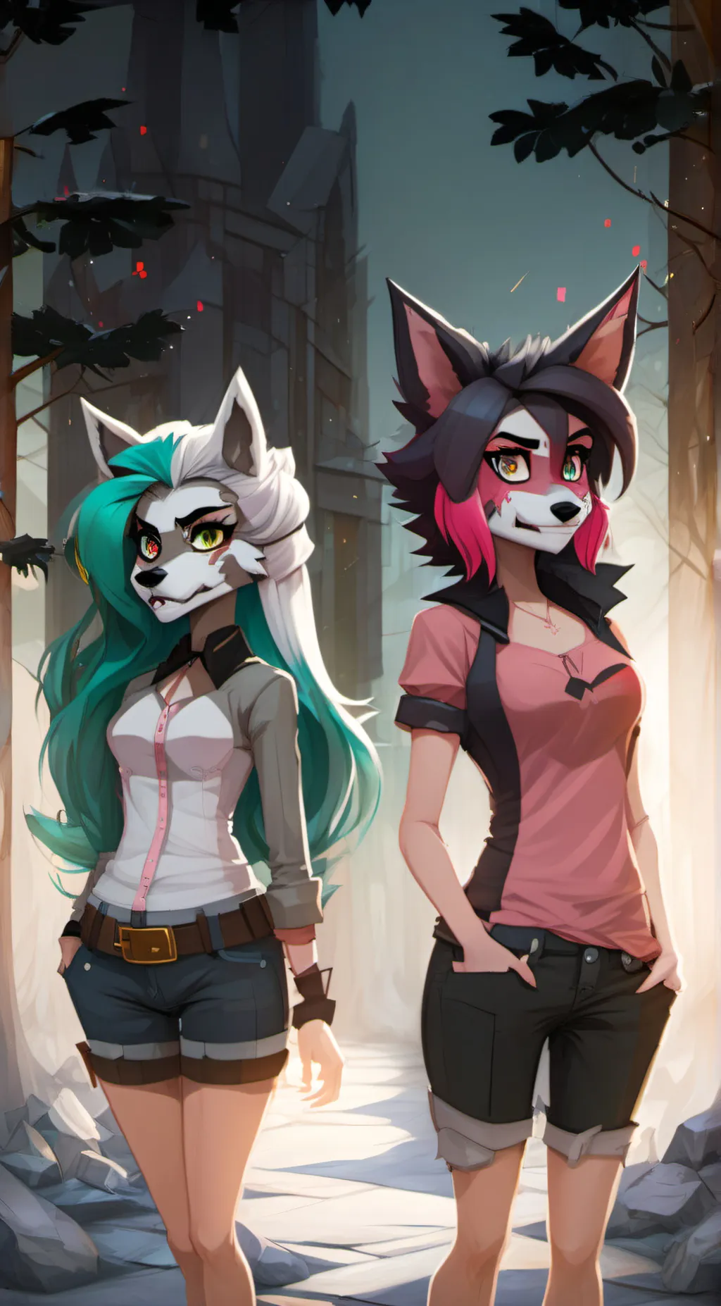 ai character: Roxanne and Mangle background