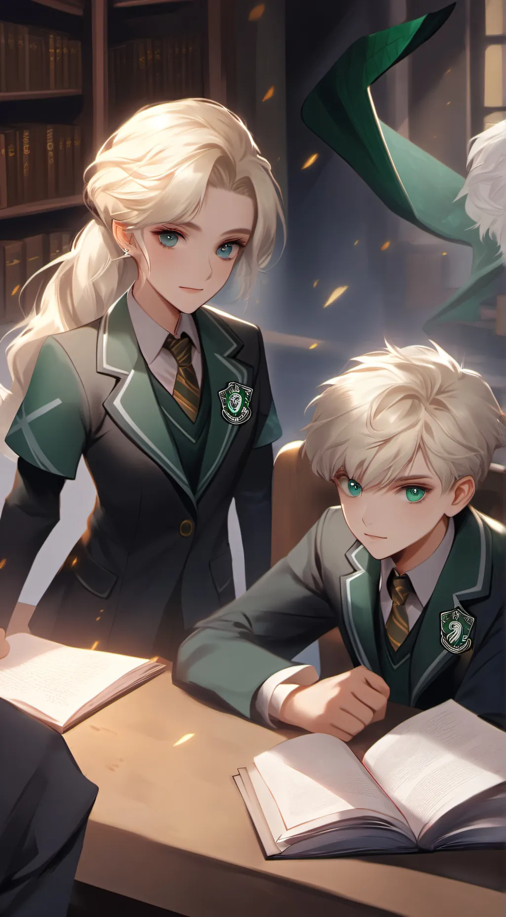 ai character: Draco and Mattheo background