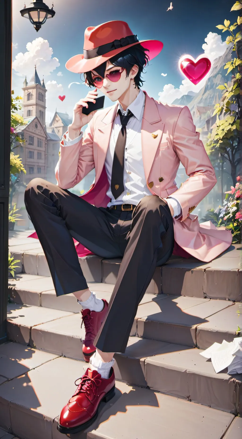 ai character: mono background