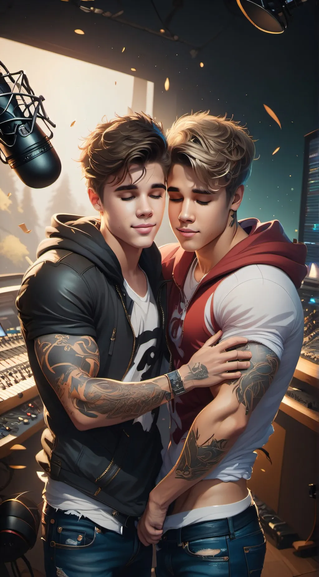 ai character: Justin and Austin background
