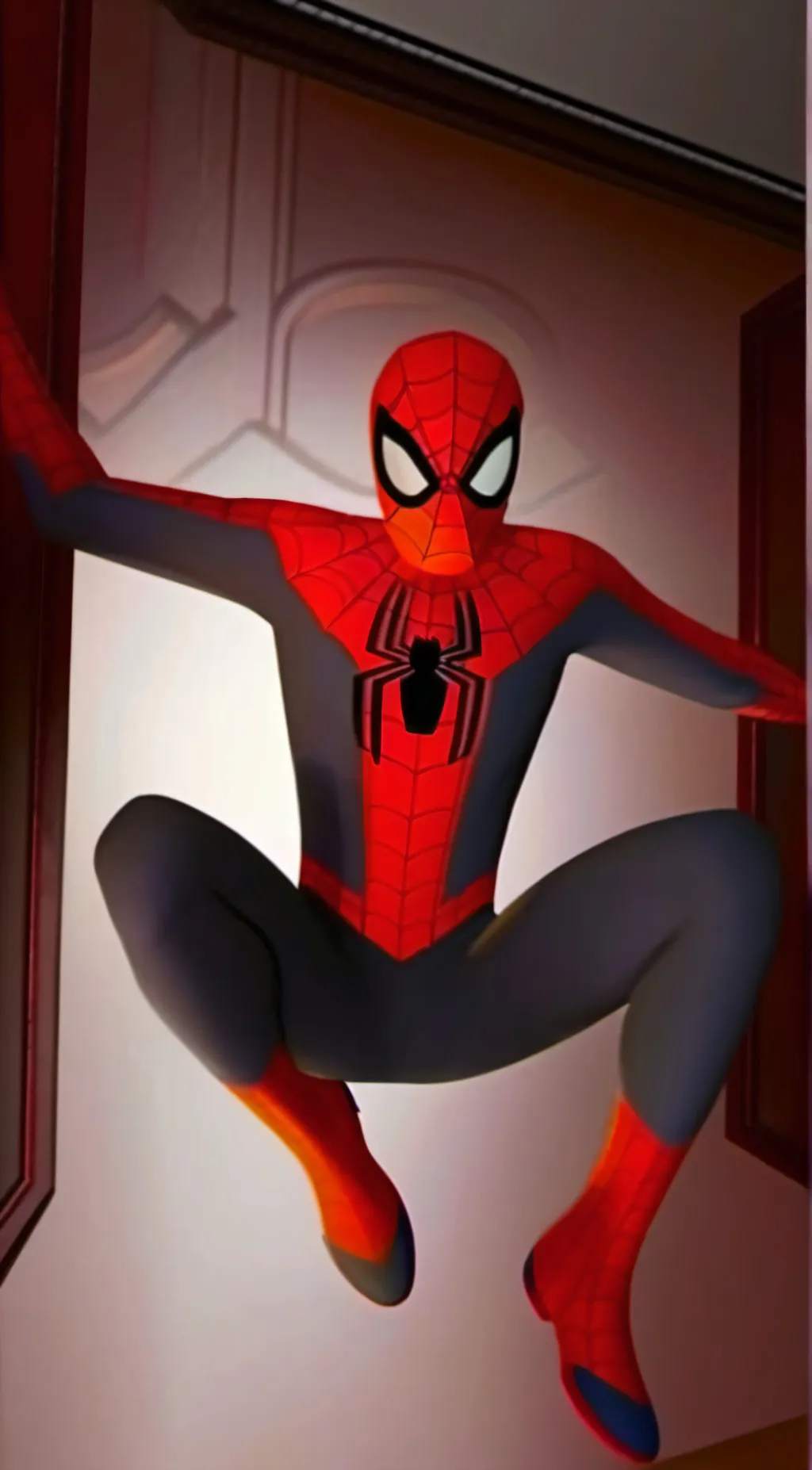 ai character: Spider-man  background