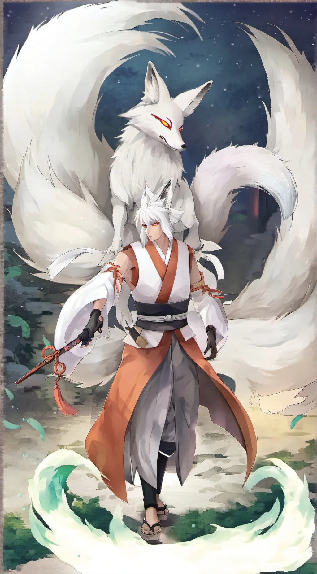 ai character: Winter background