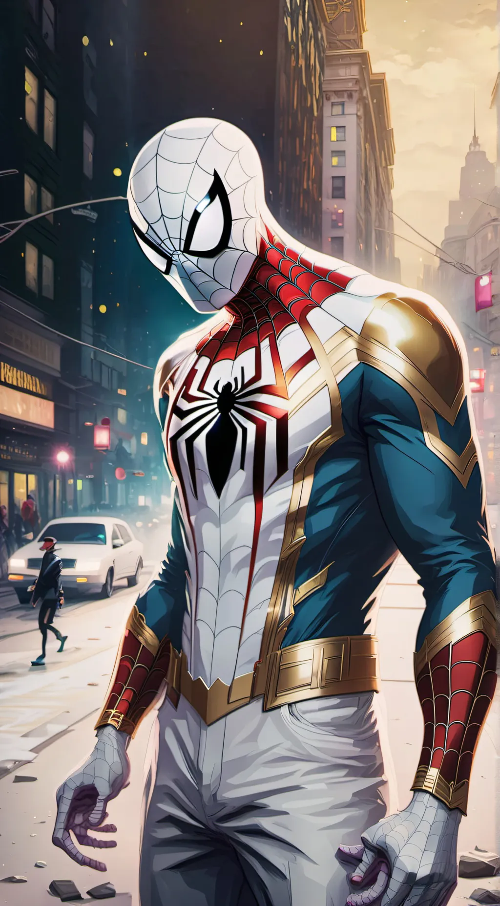 ai character: spider man  background
