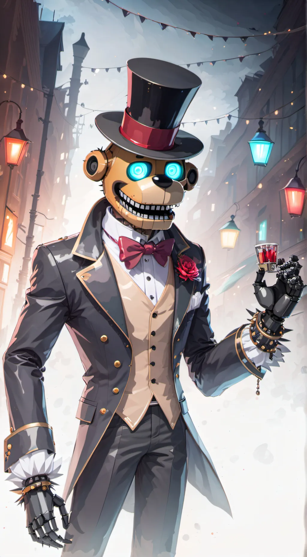 ai character: Glamrock Freddy background