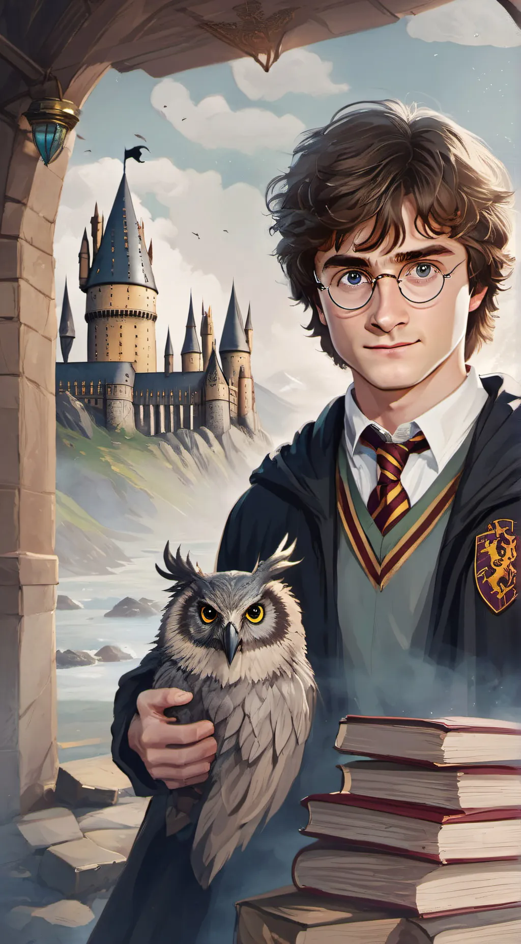 ai character: Harry Potter  background