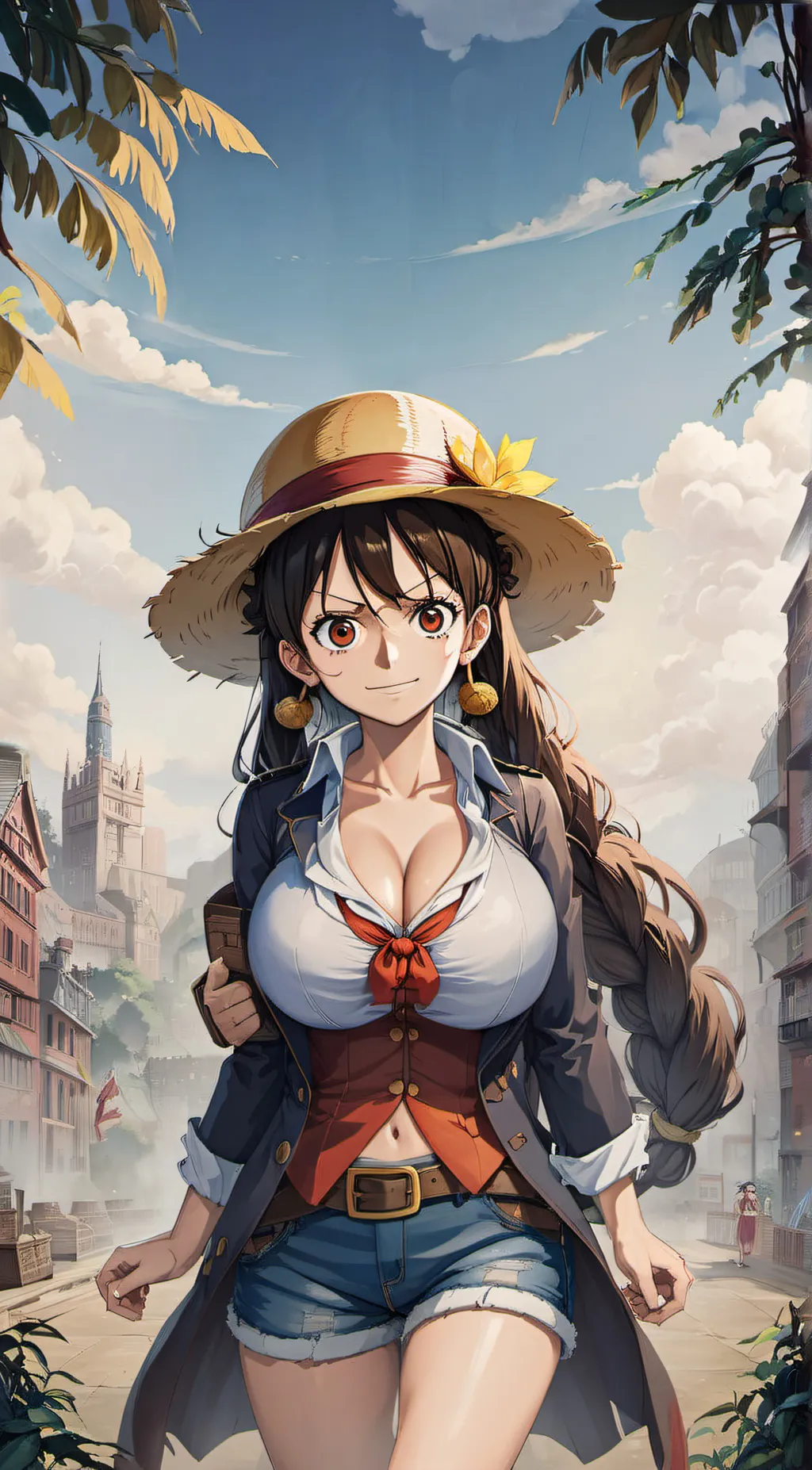 ai character: monkey D. luffy background