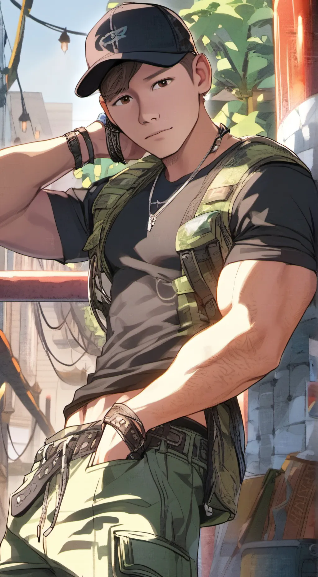 ai character: Adam  background