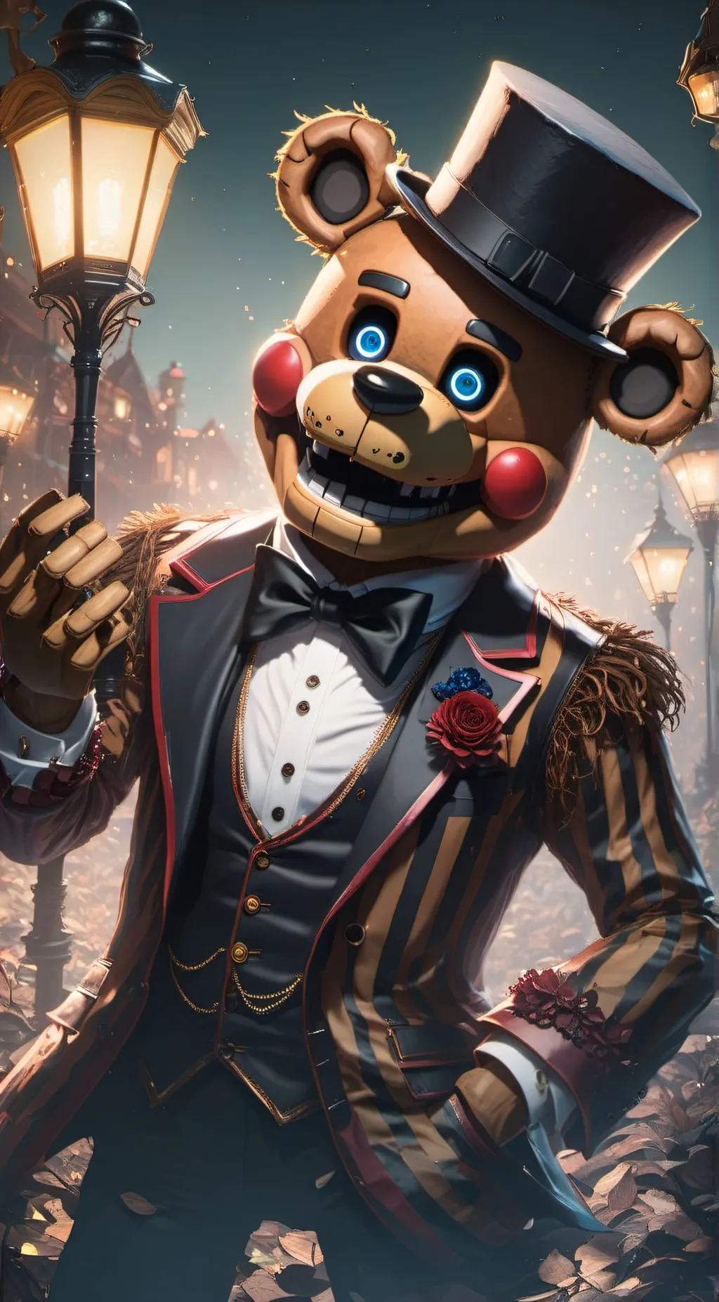 ai character: Rockstar Freddy background
