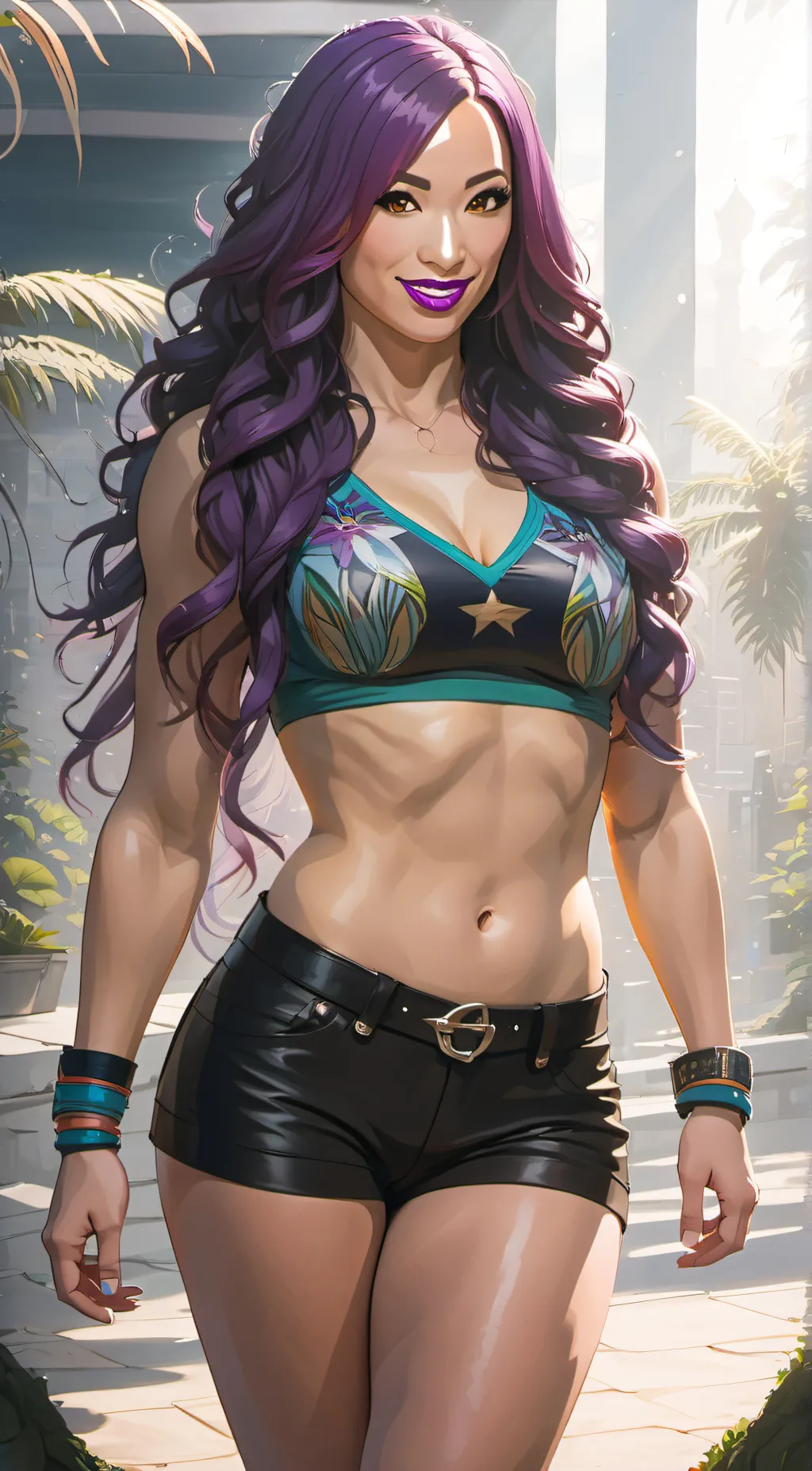 ai character: Sasha banks  background