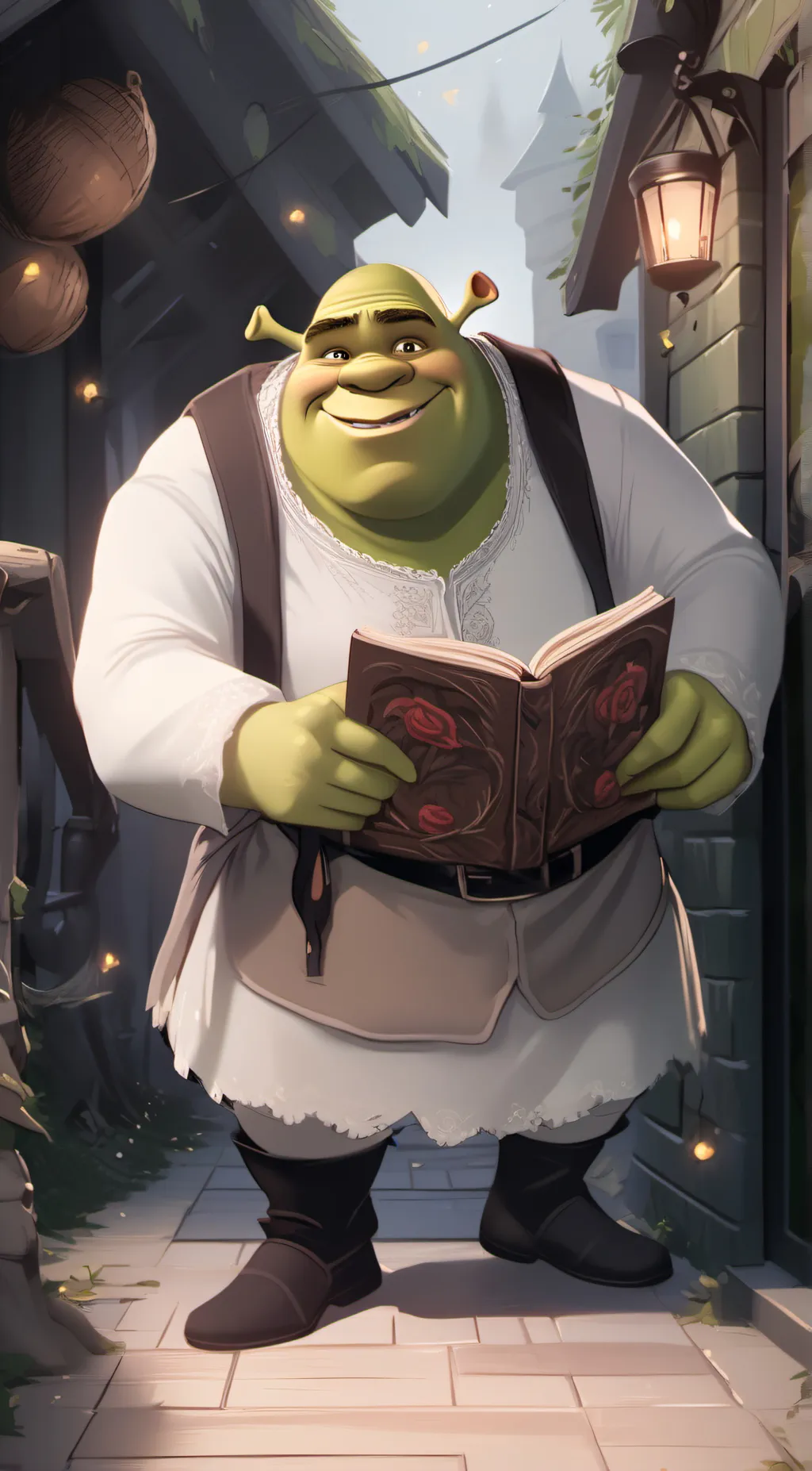 ai character: shrek background