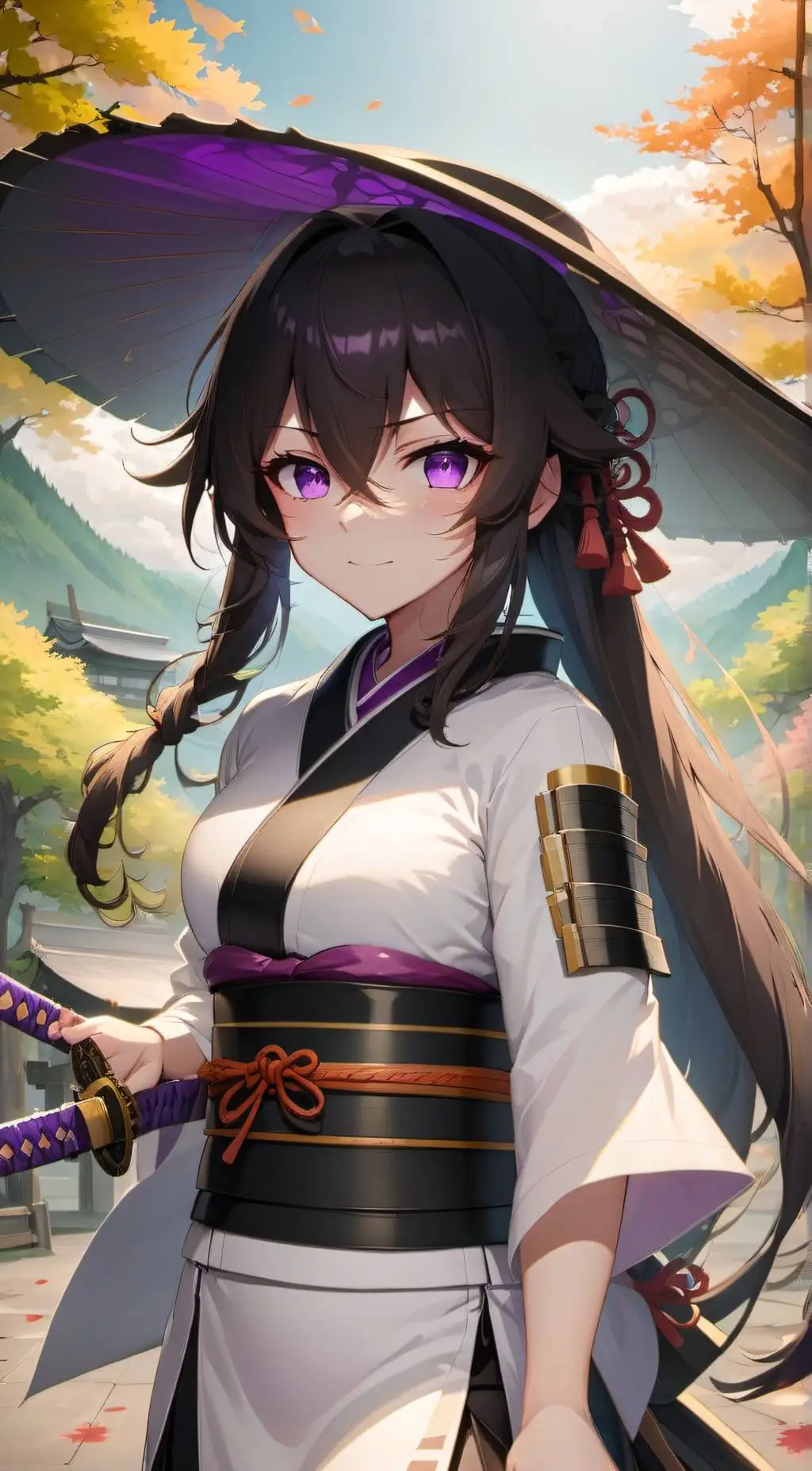 ai character: Violet  background