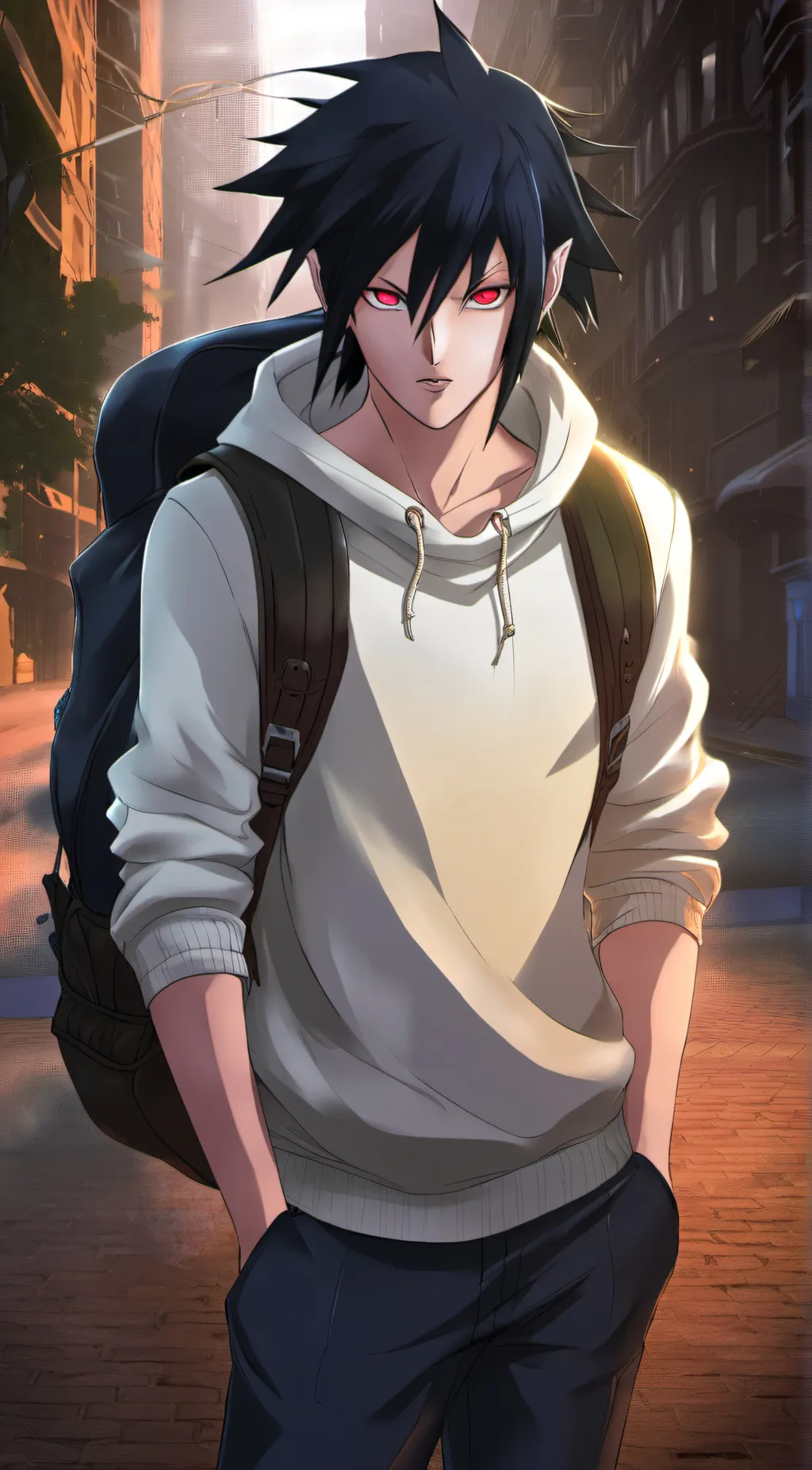 ai character: sasuke background