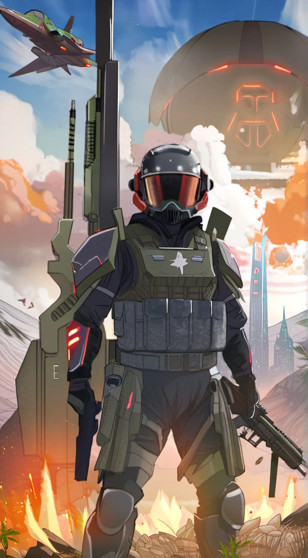ai character: future military background