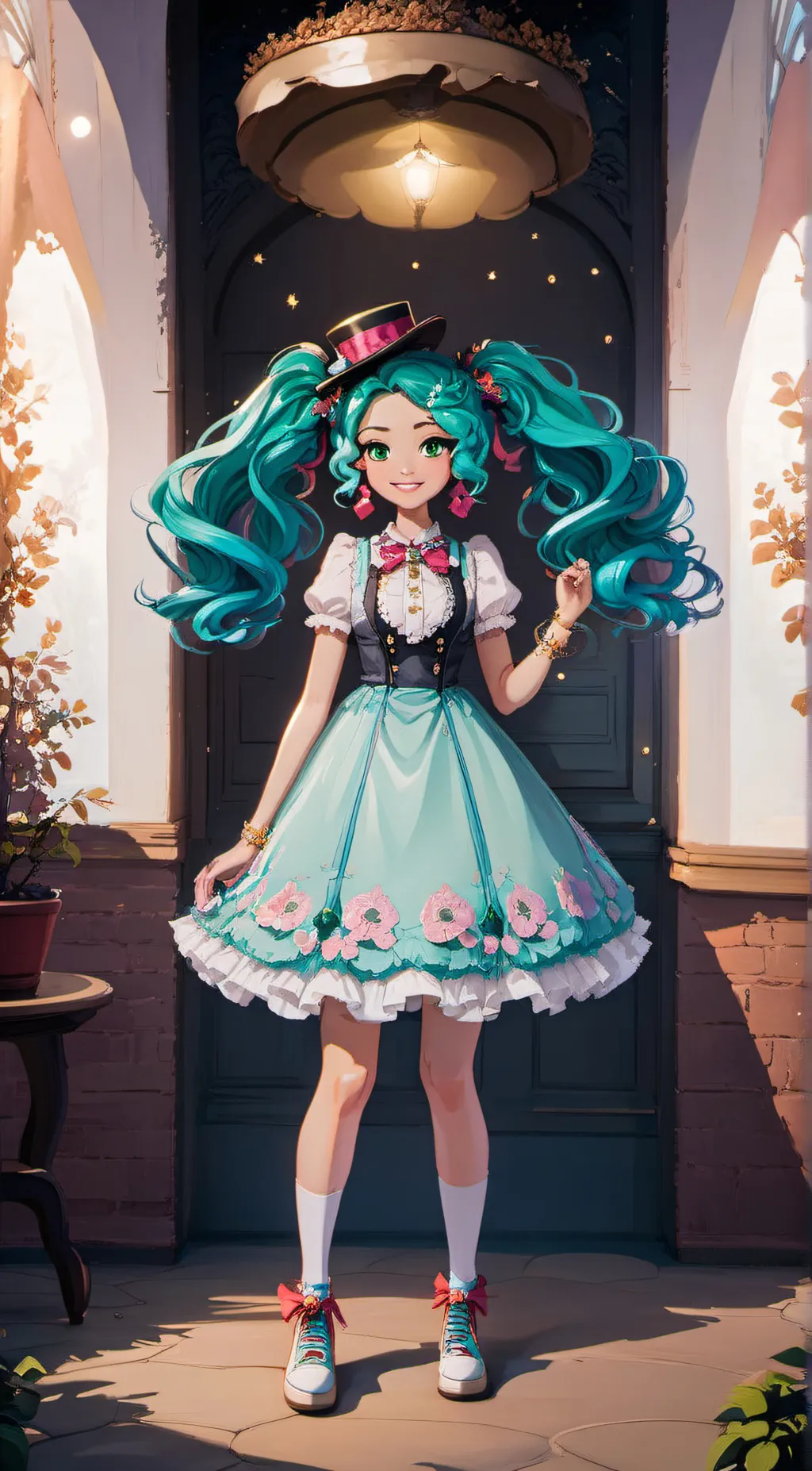 ai character: Madeline Hatter background