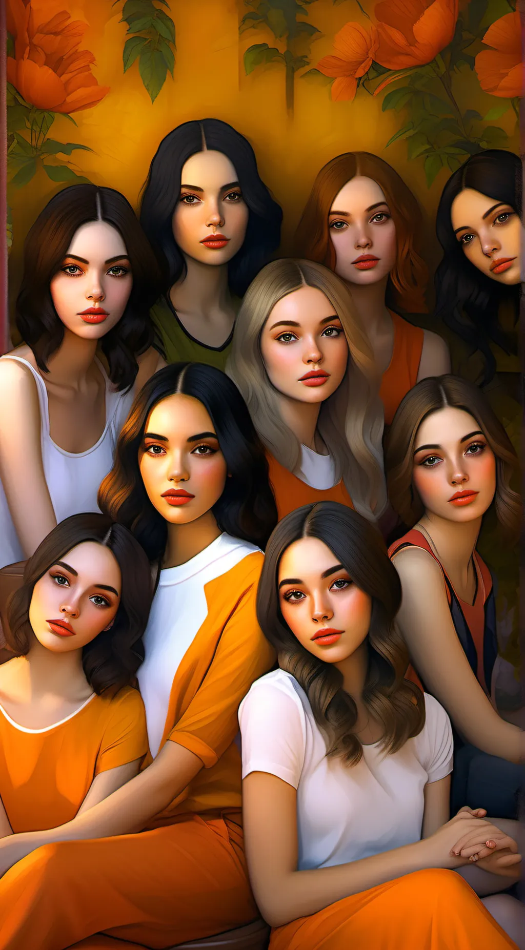 ai character: 9 jail girls background