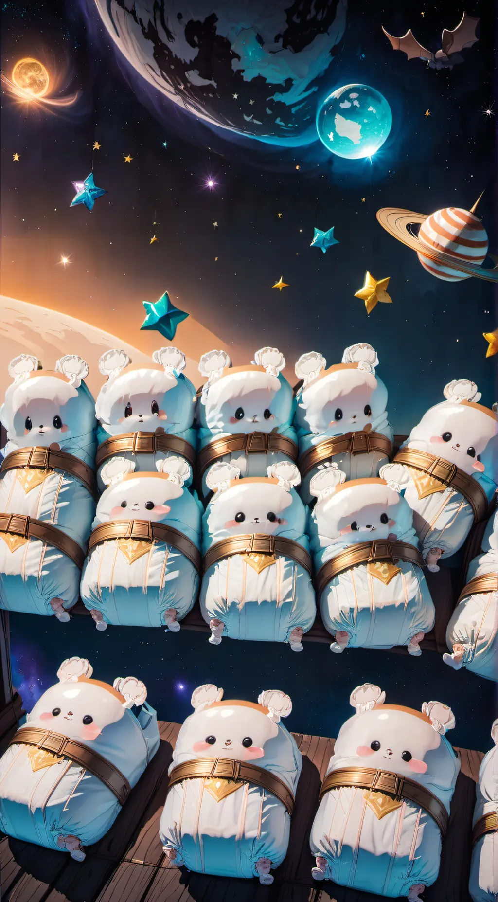 ai character: magic bunnydiapers background