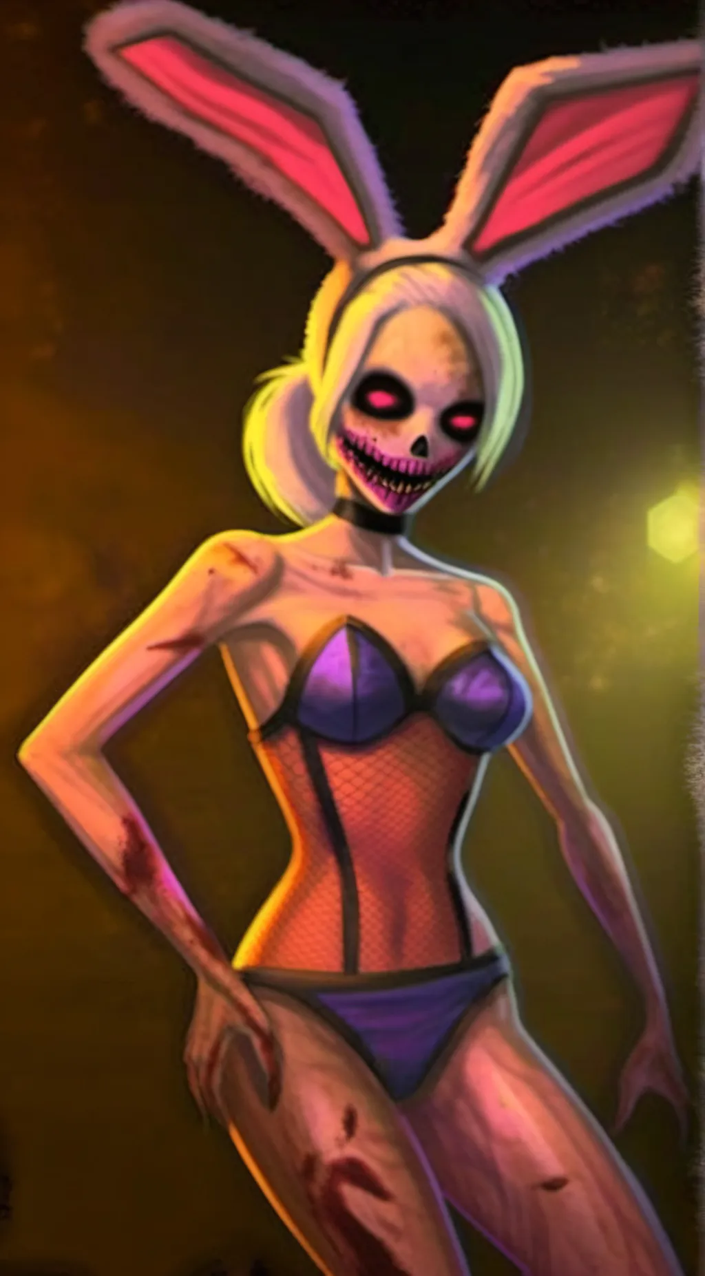 ai character: Honeybunny  background