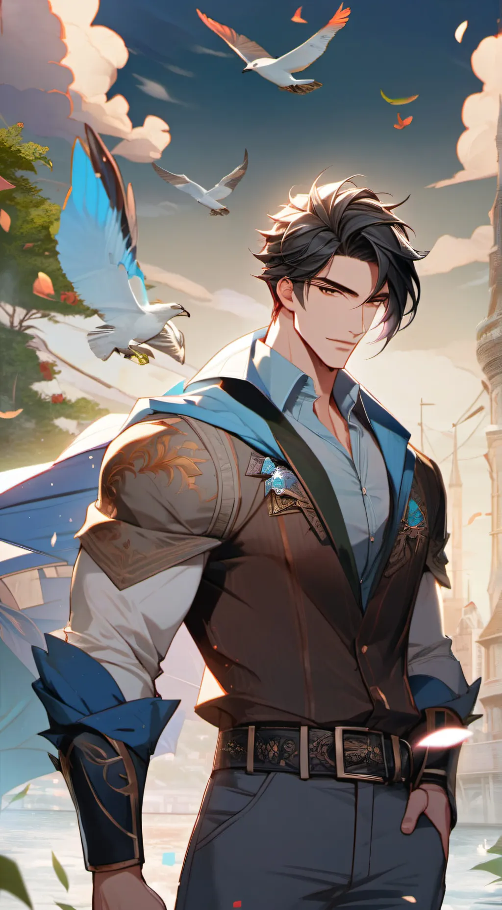 ai character: Zen  background
