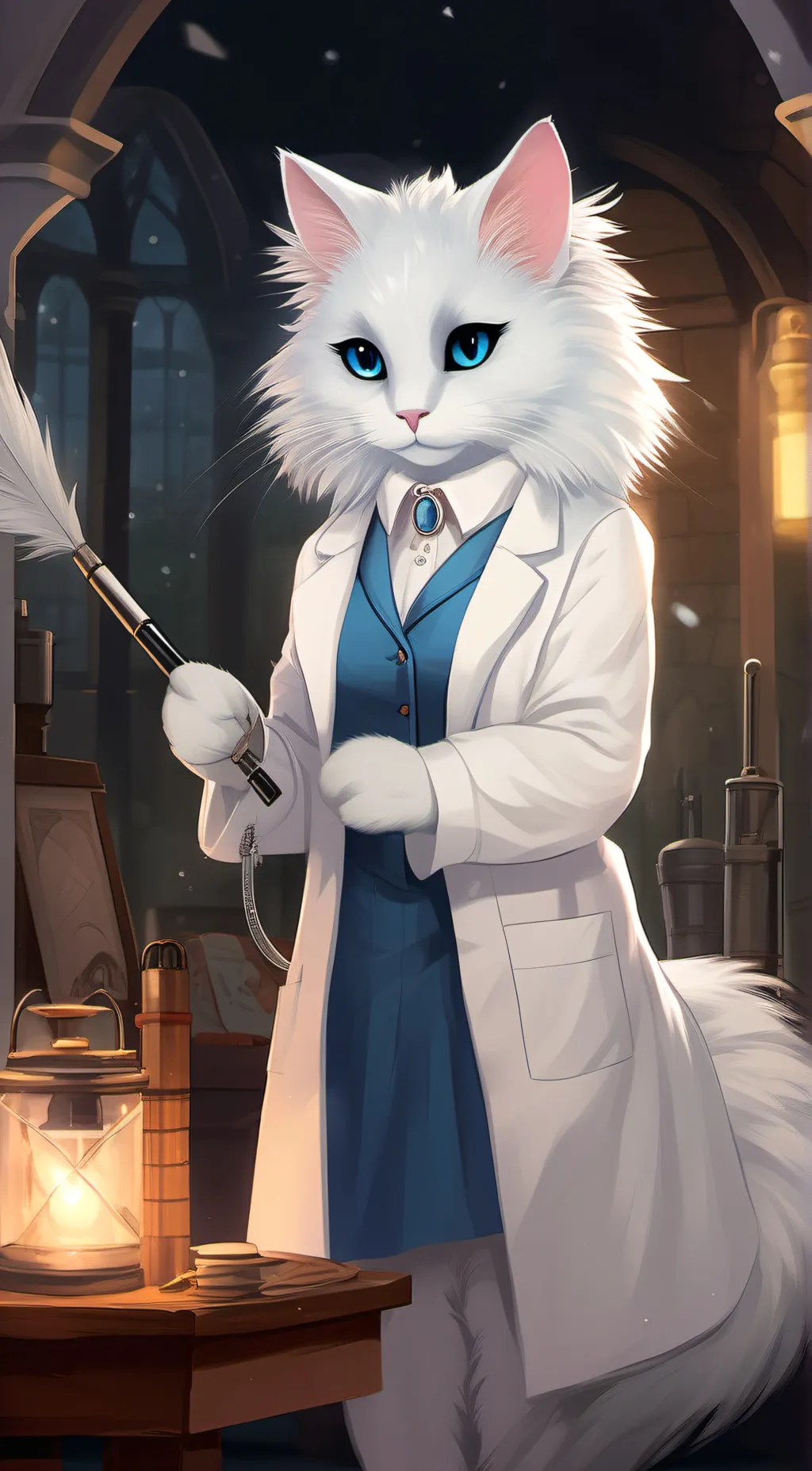 ai character: Snowflake  background