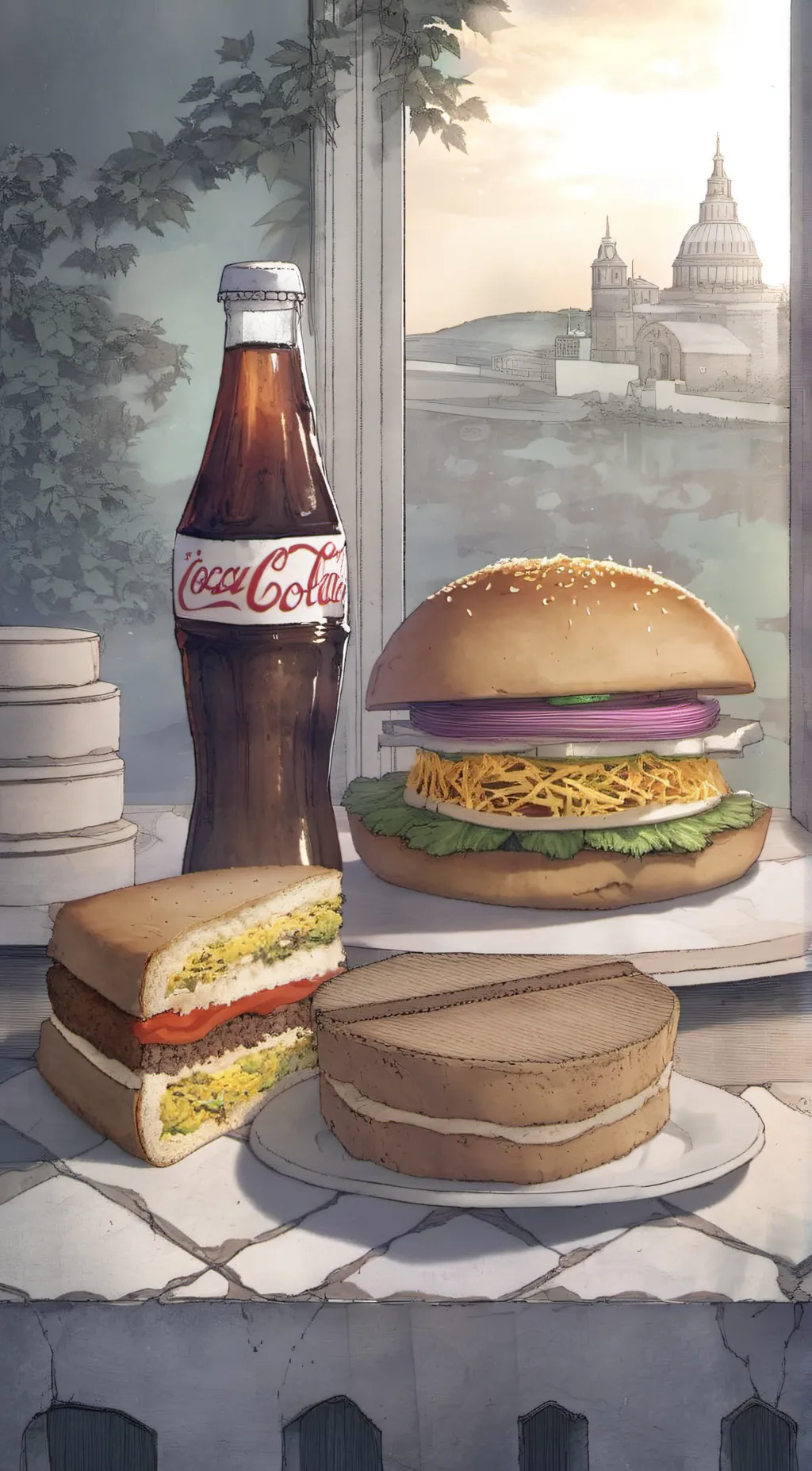 ai character: 🍔 🍸 🥪 🌮  background