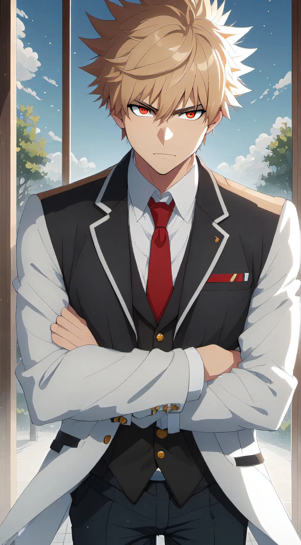 ai character: Katsuki Bakugo background