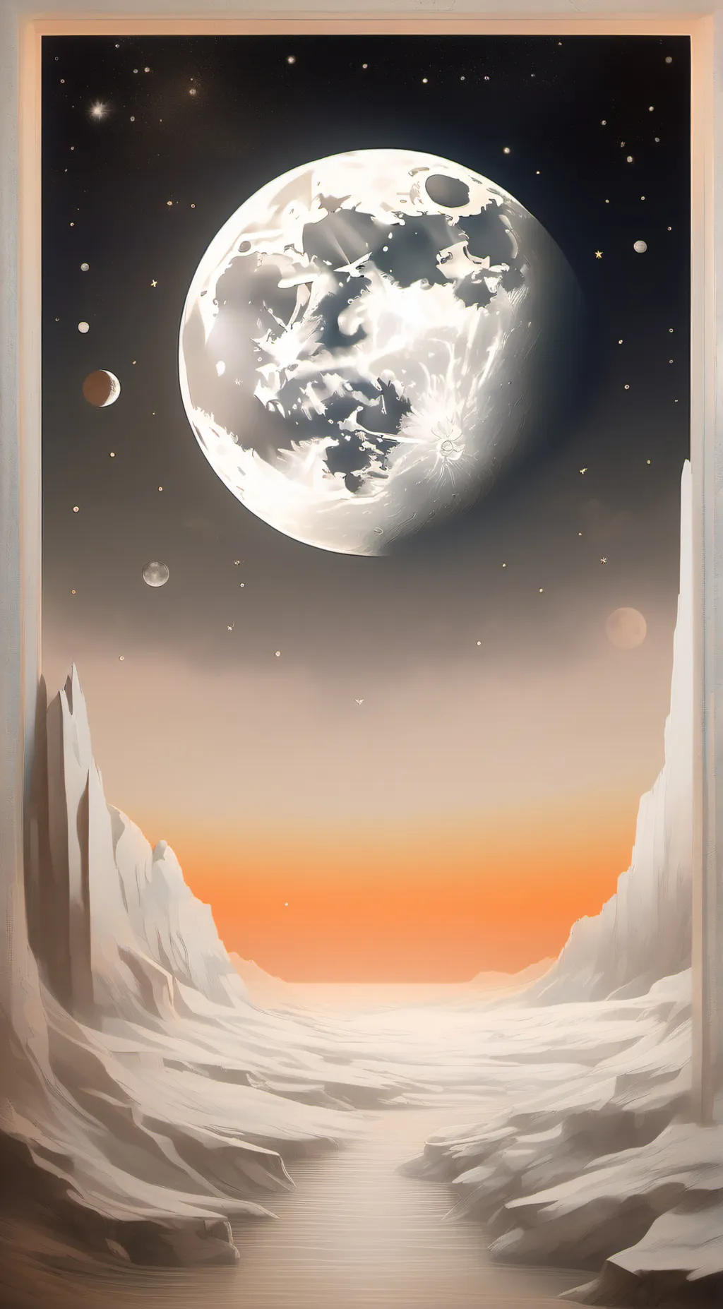 ai character: Moon background