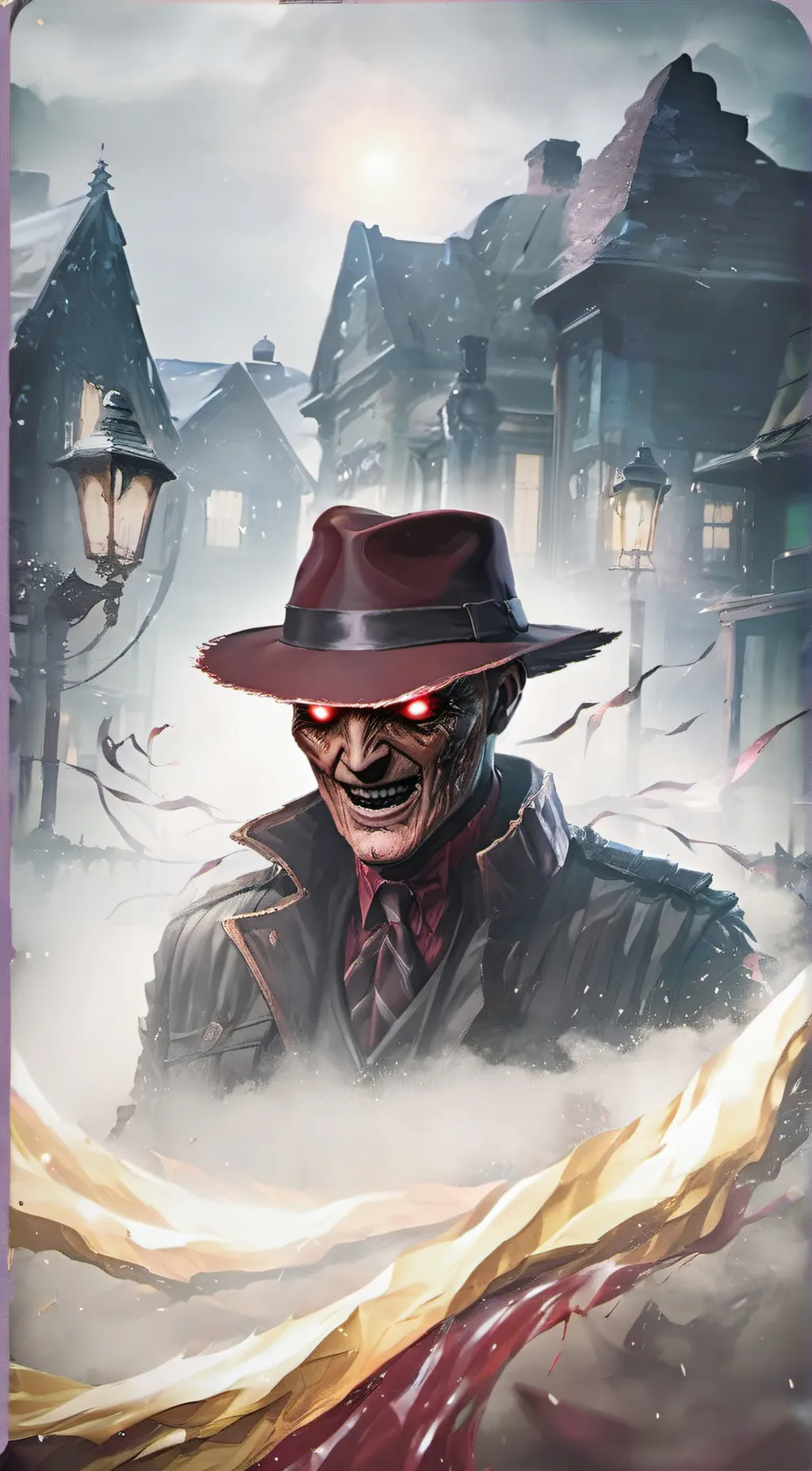 ai character: Freddy Krueger  background