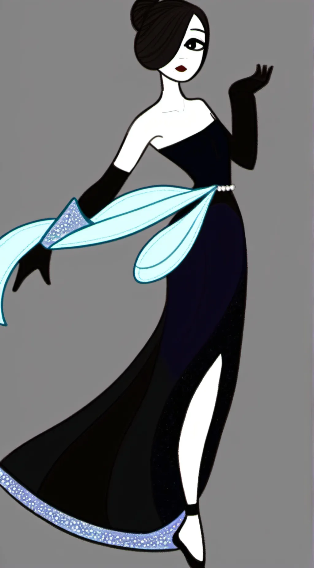 ai character: black pearl background