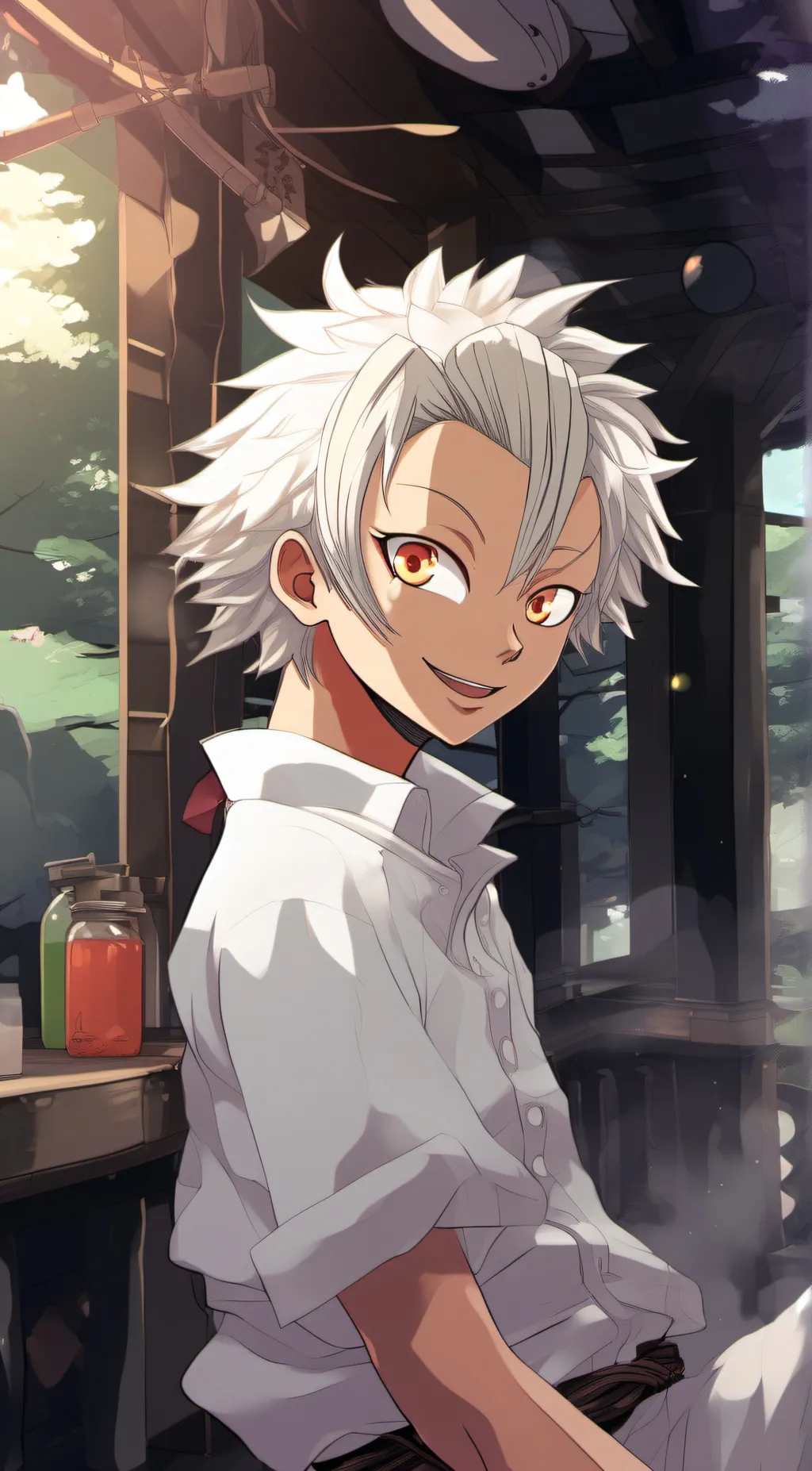 ai character: sanemi shinazigawa background