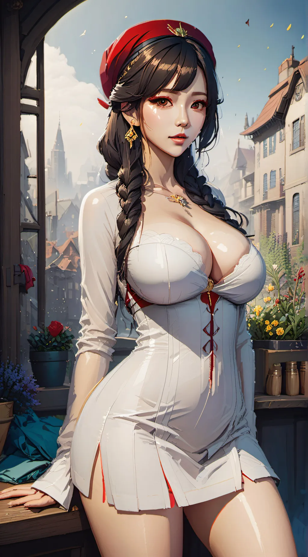 ai character: sus girl background