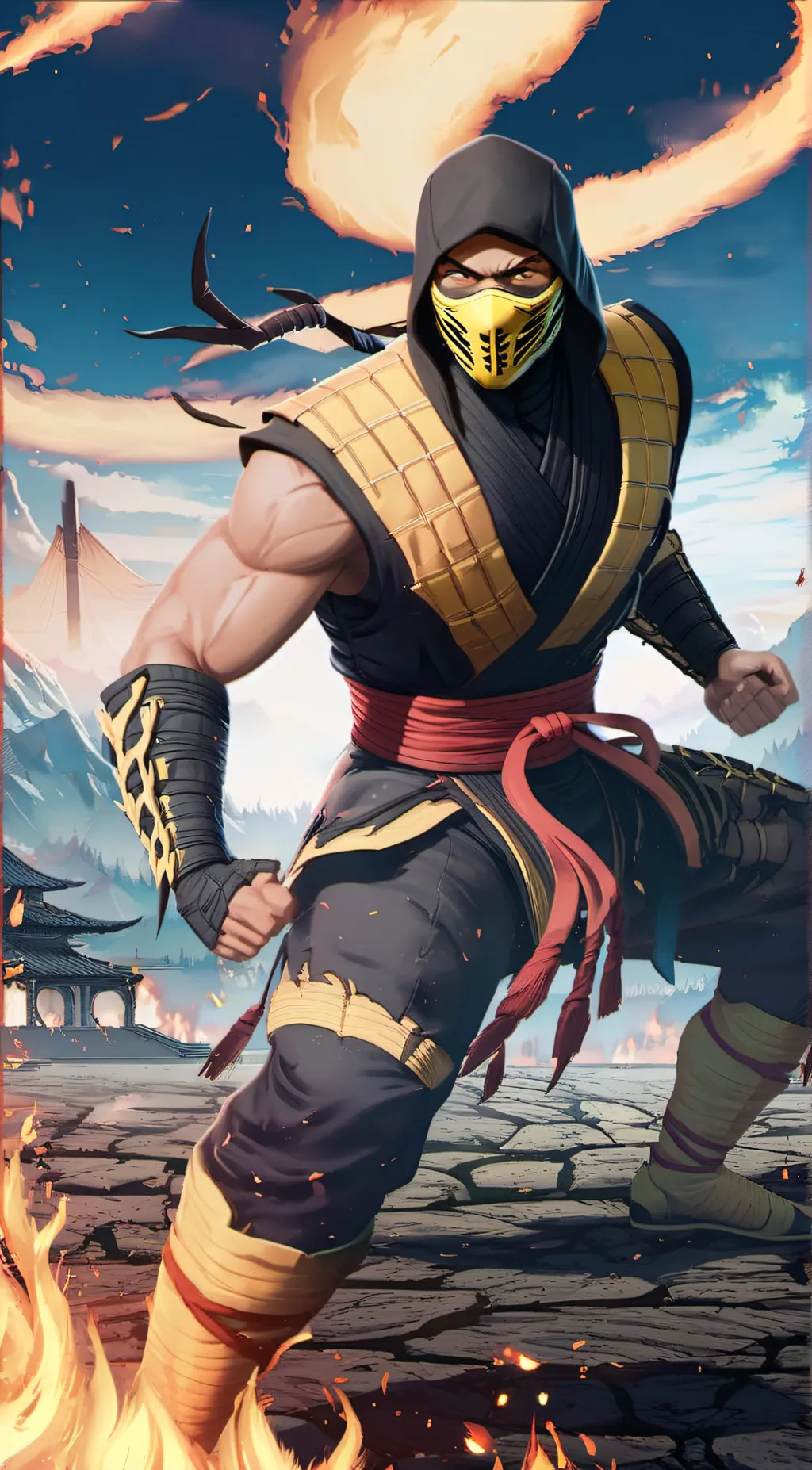 ai character: Scorpion background