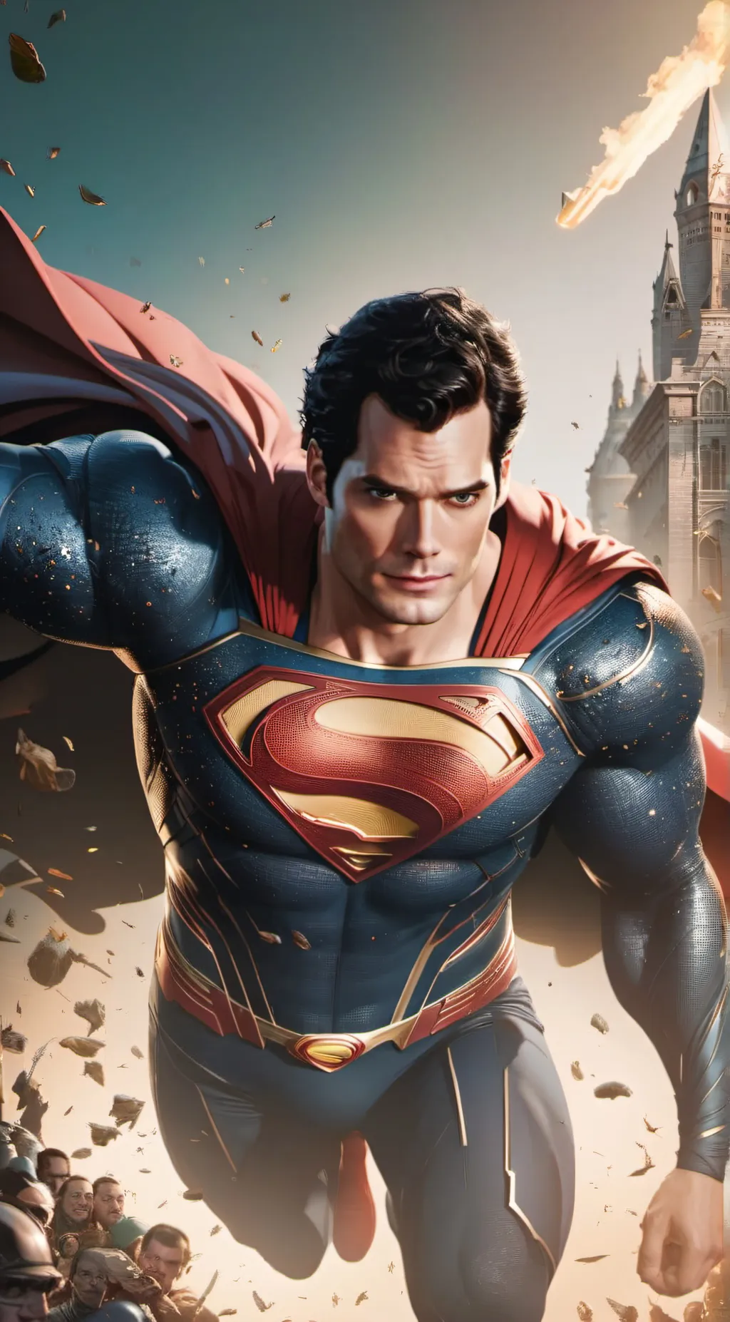 ai character: Superman  background