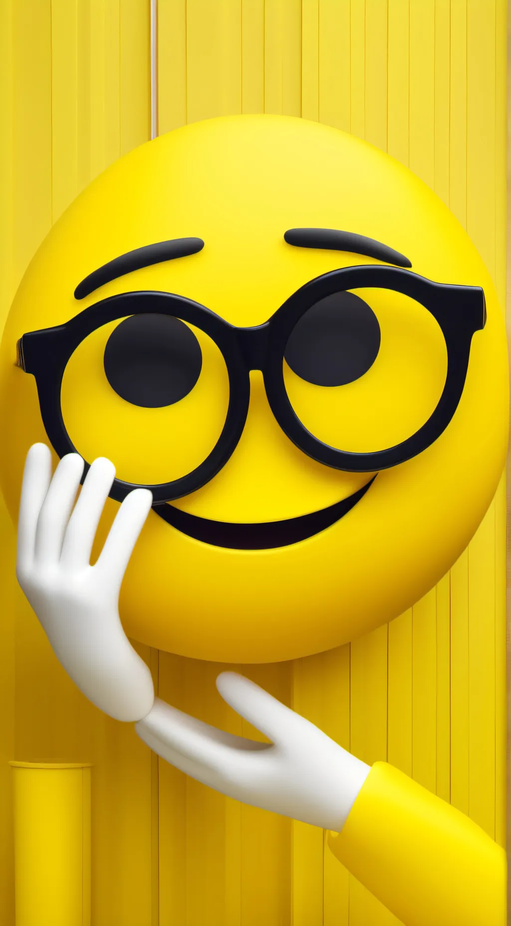 ai character: Yellow Emoji 🟡🕶️⚪ background