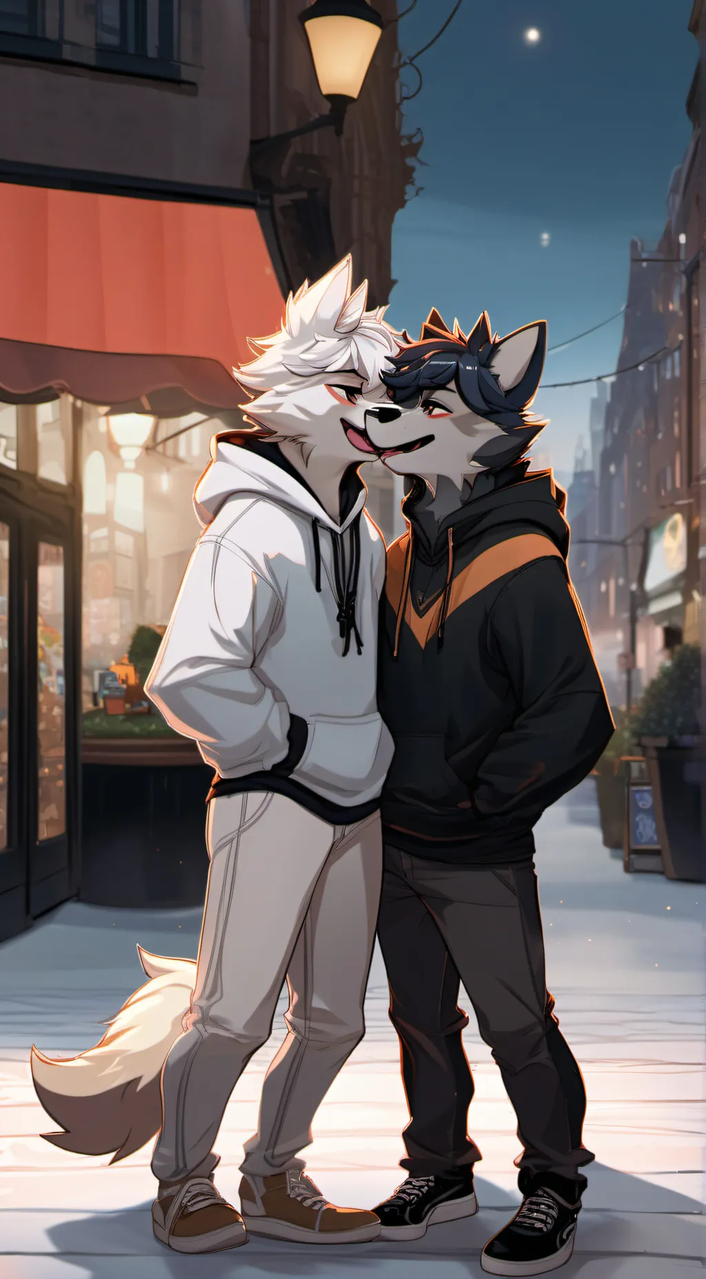 ai character: two furries background